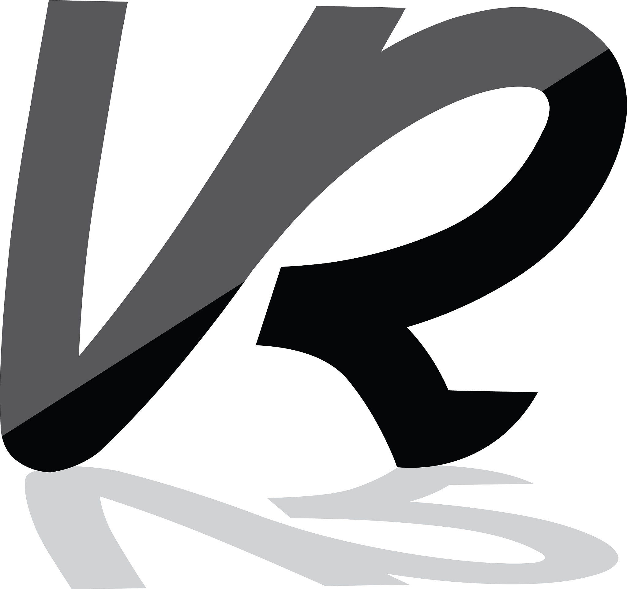 v r letter logo