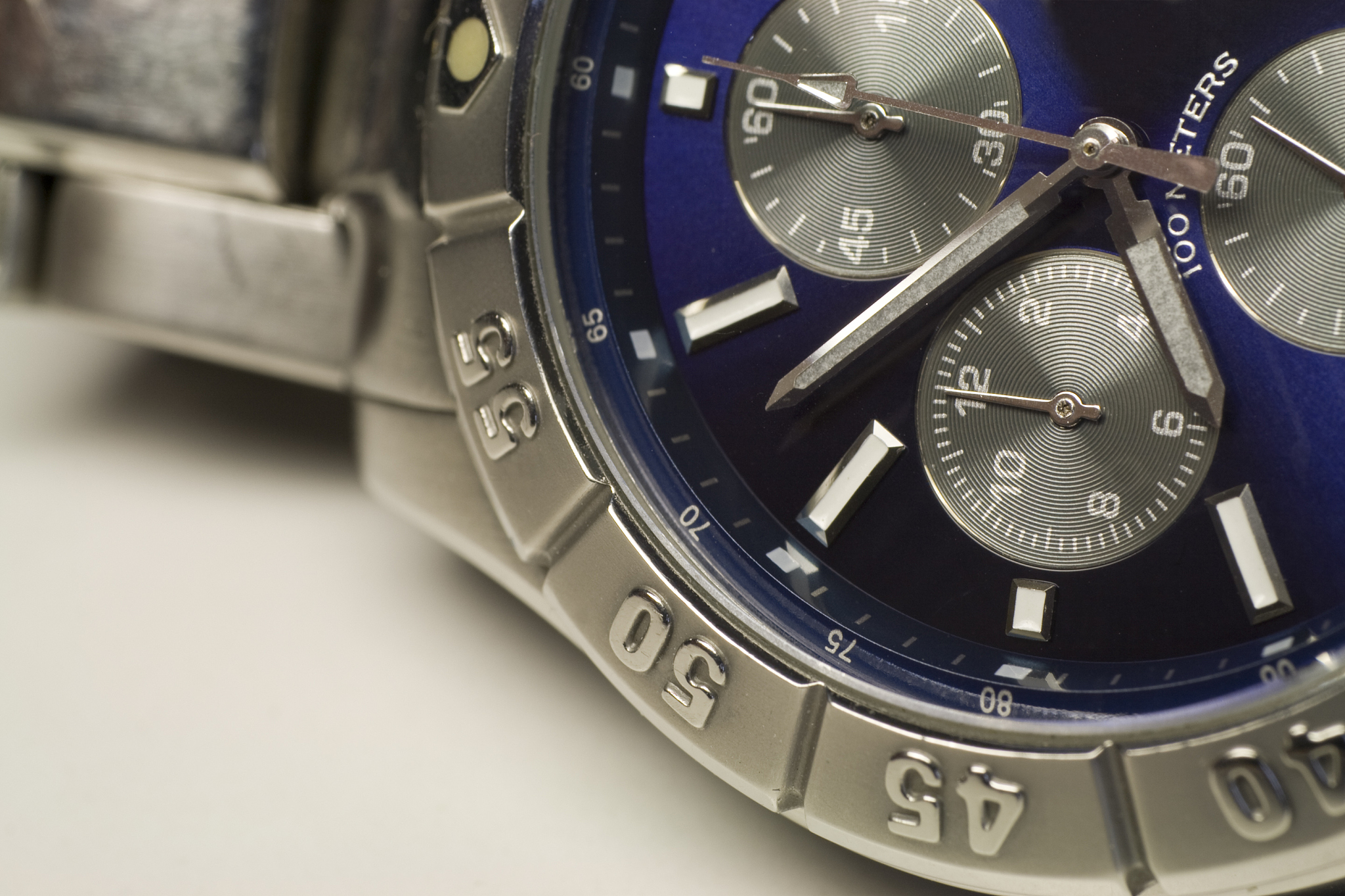 chronograph steel watch