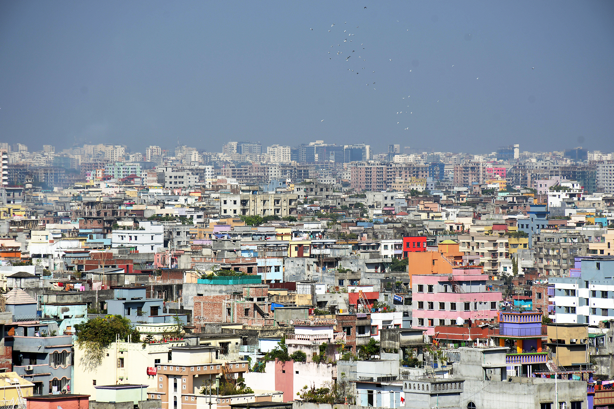 aerial view of dhaka