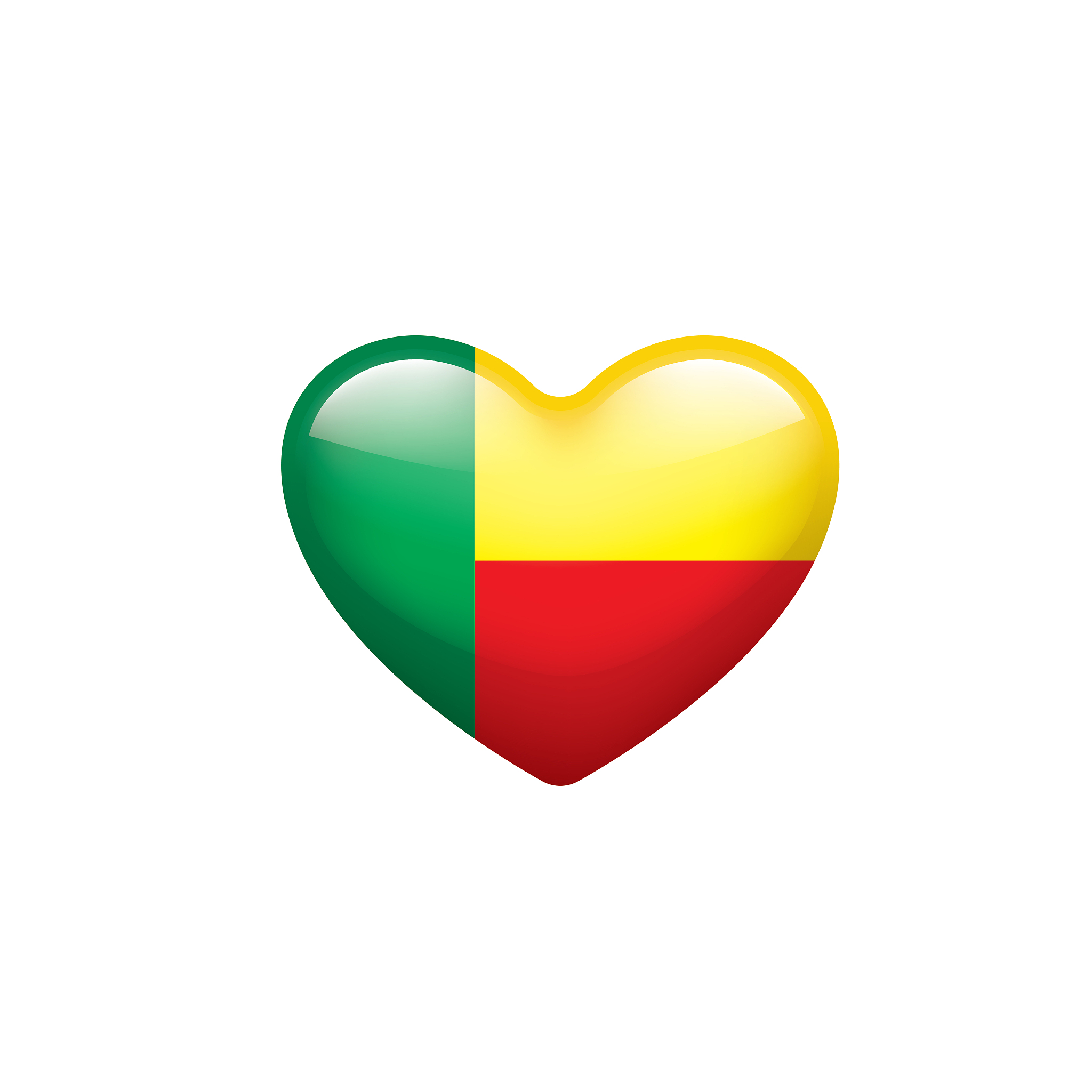 benin flag, vector illustration on a white background