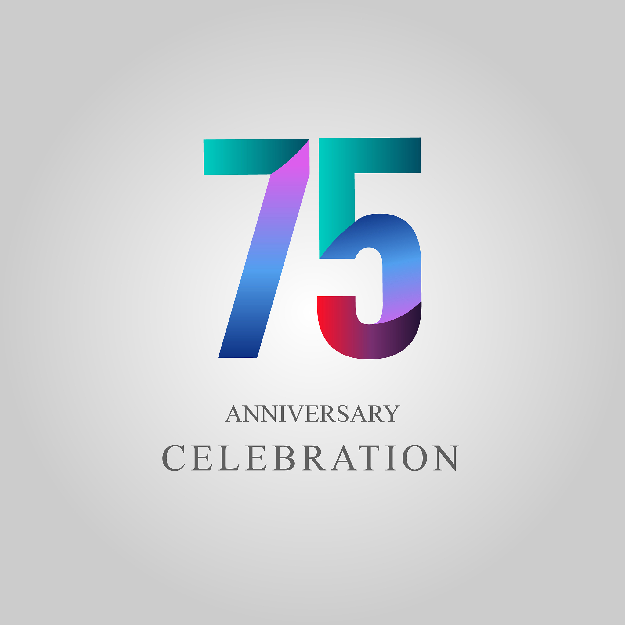 75 year anniversary celebration template design