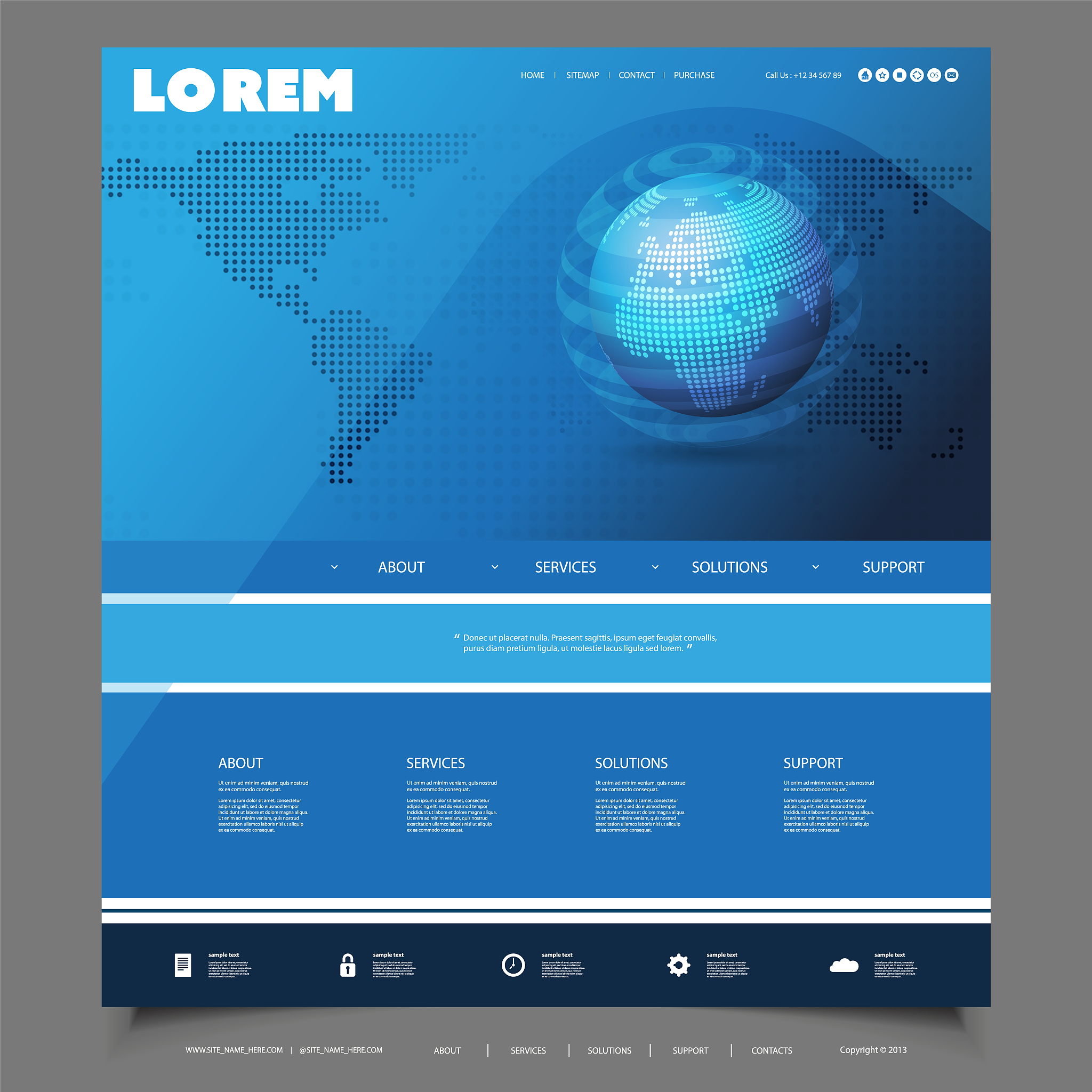one page website template