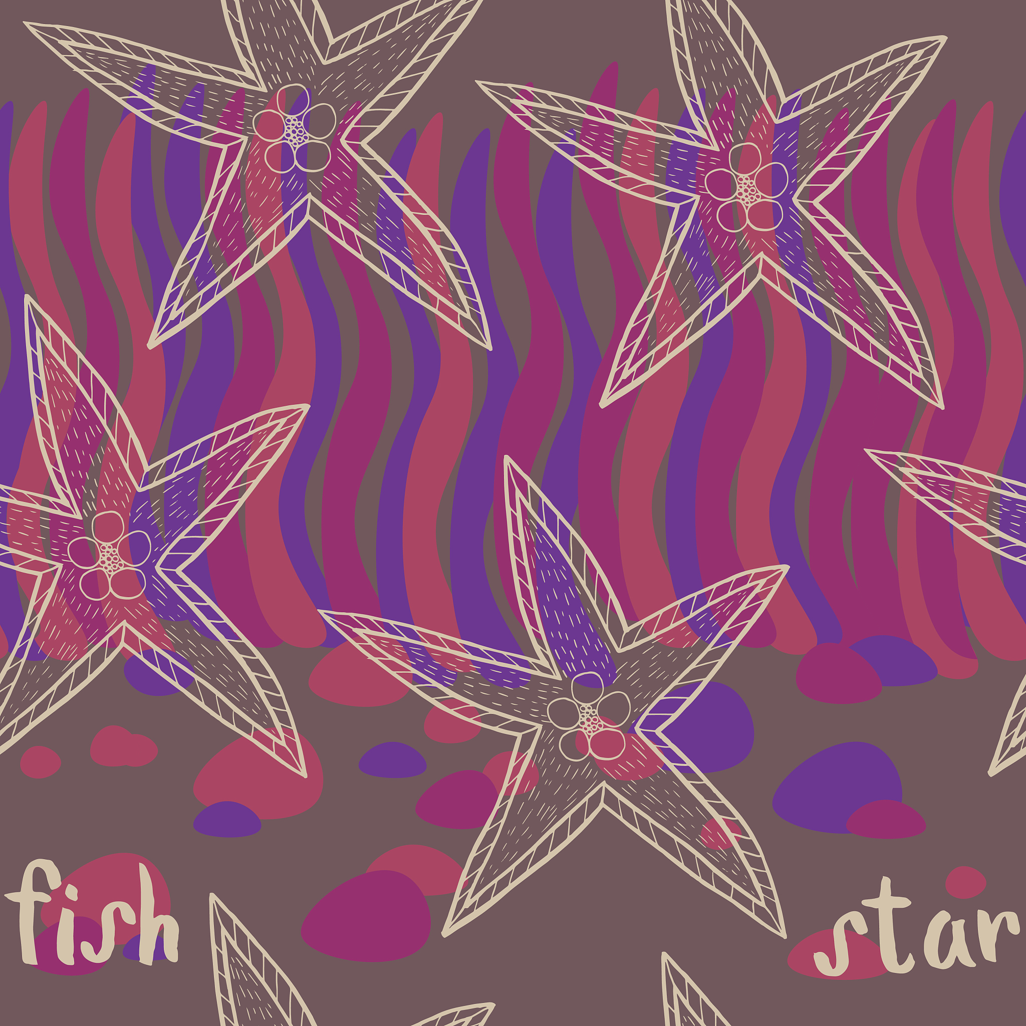 bright cartoon starfish