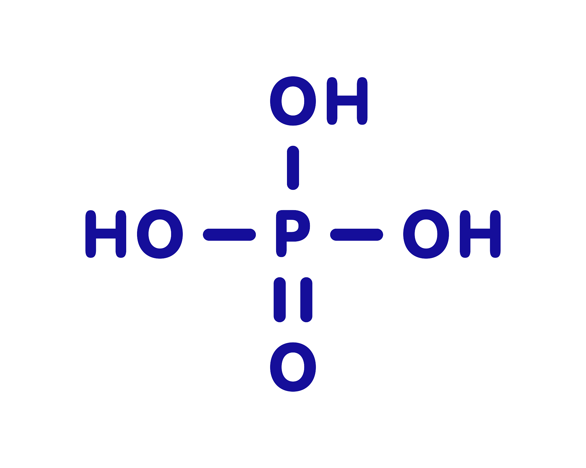 phosphoric acid mineral acid molecule, illustration