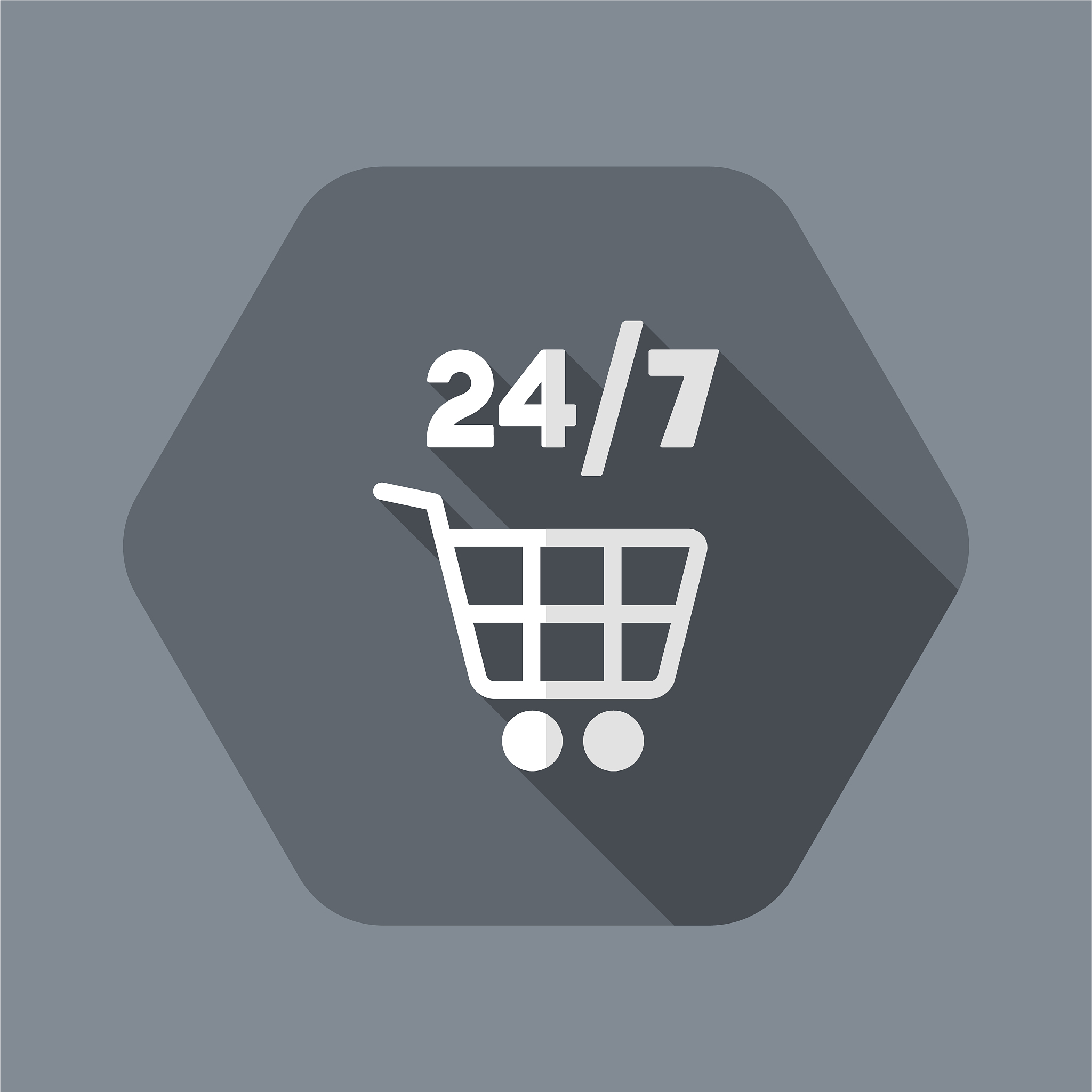 7/24 shopping - vector web icon