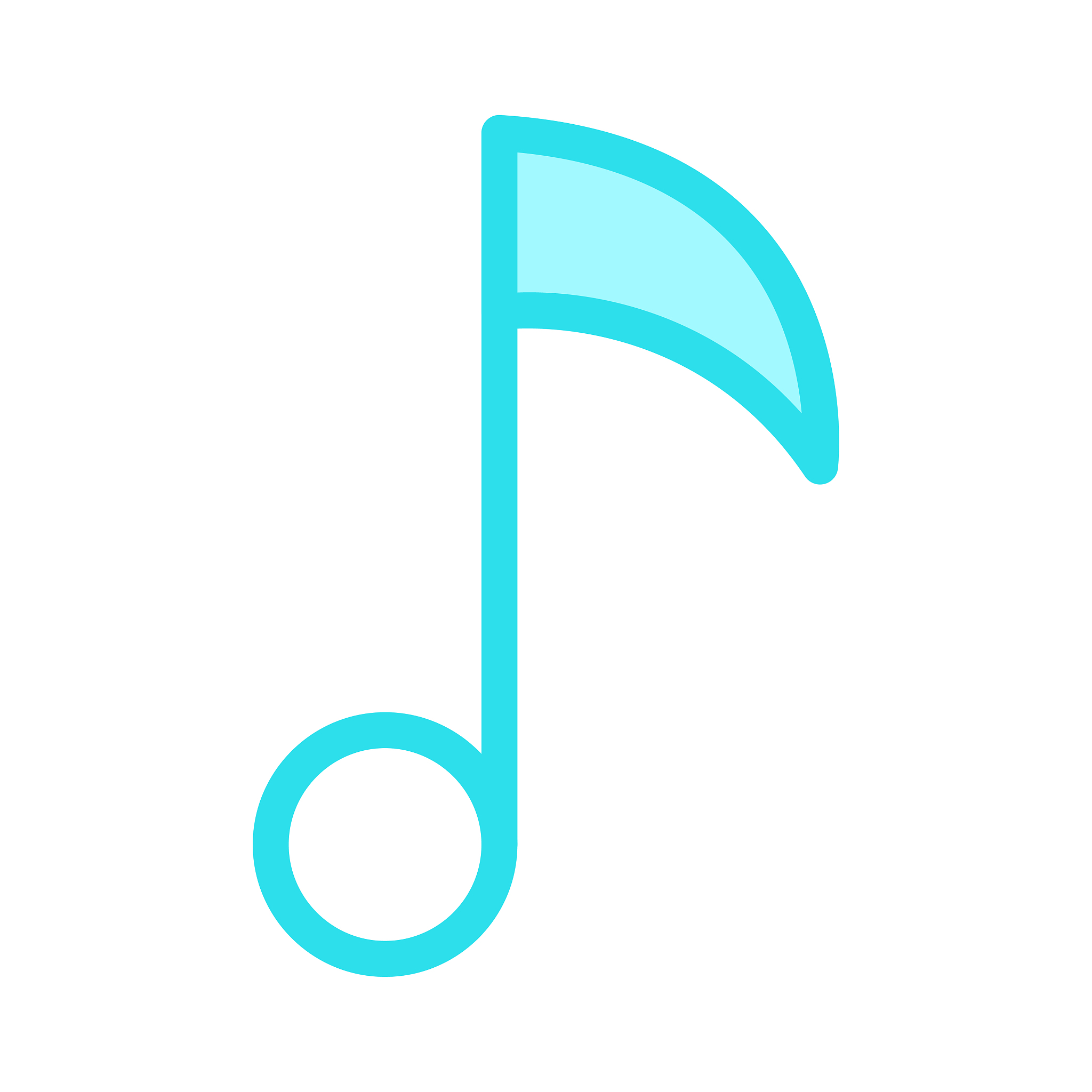 music colour line vector icon