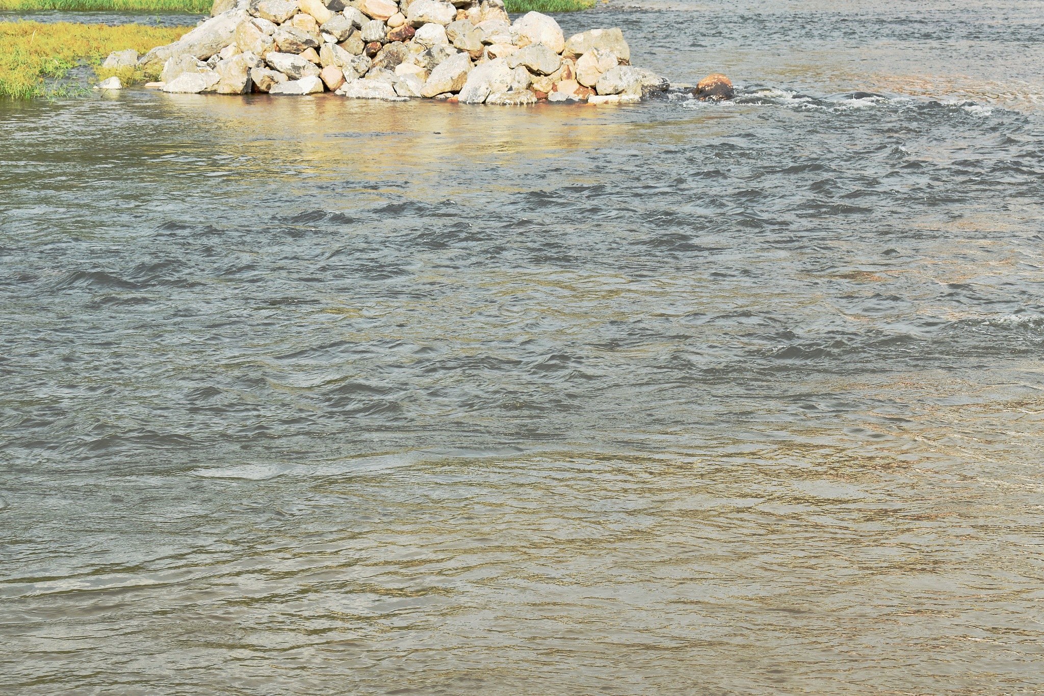 water flowing on river