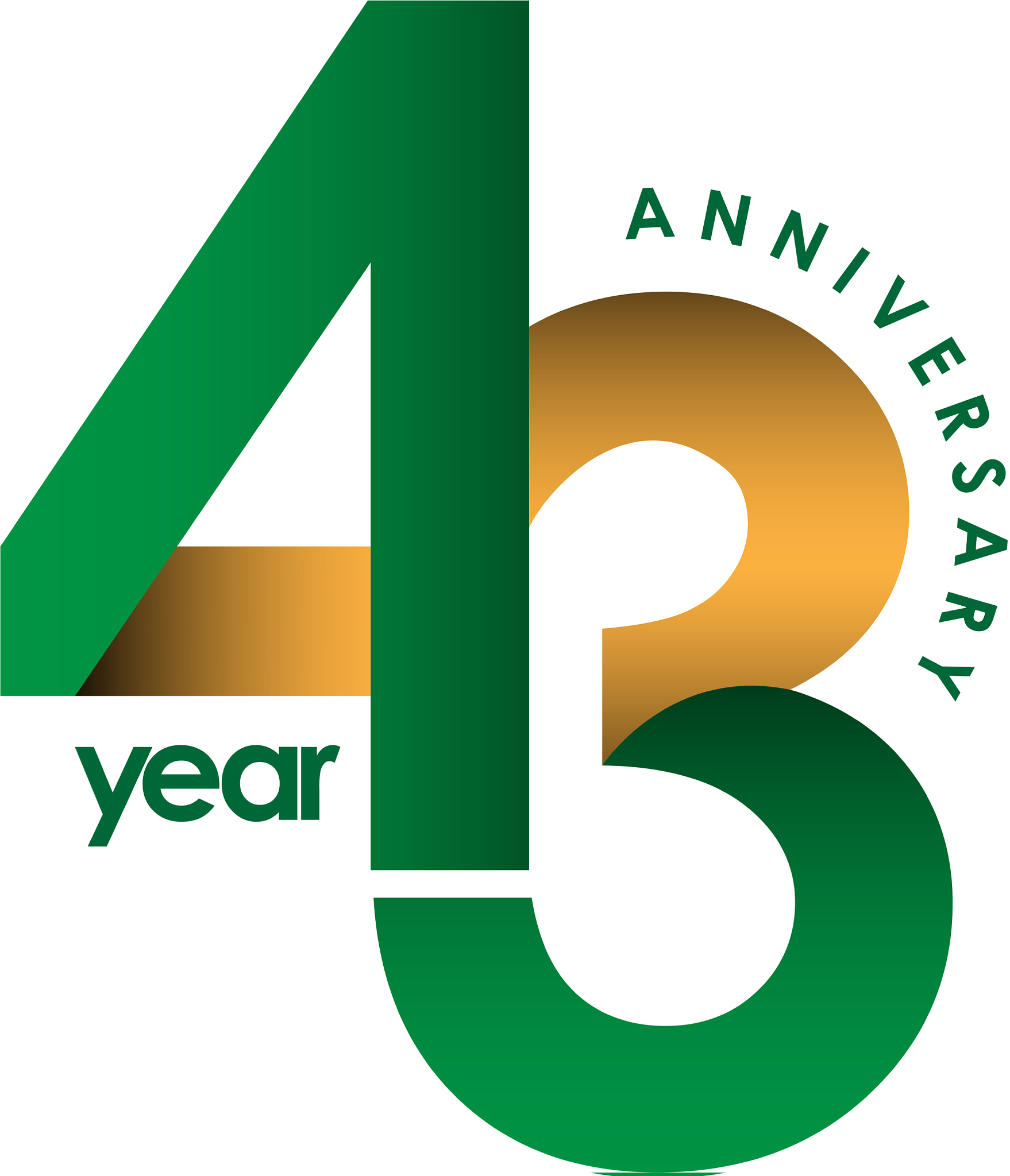 43 year anniversary template design