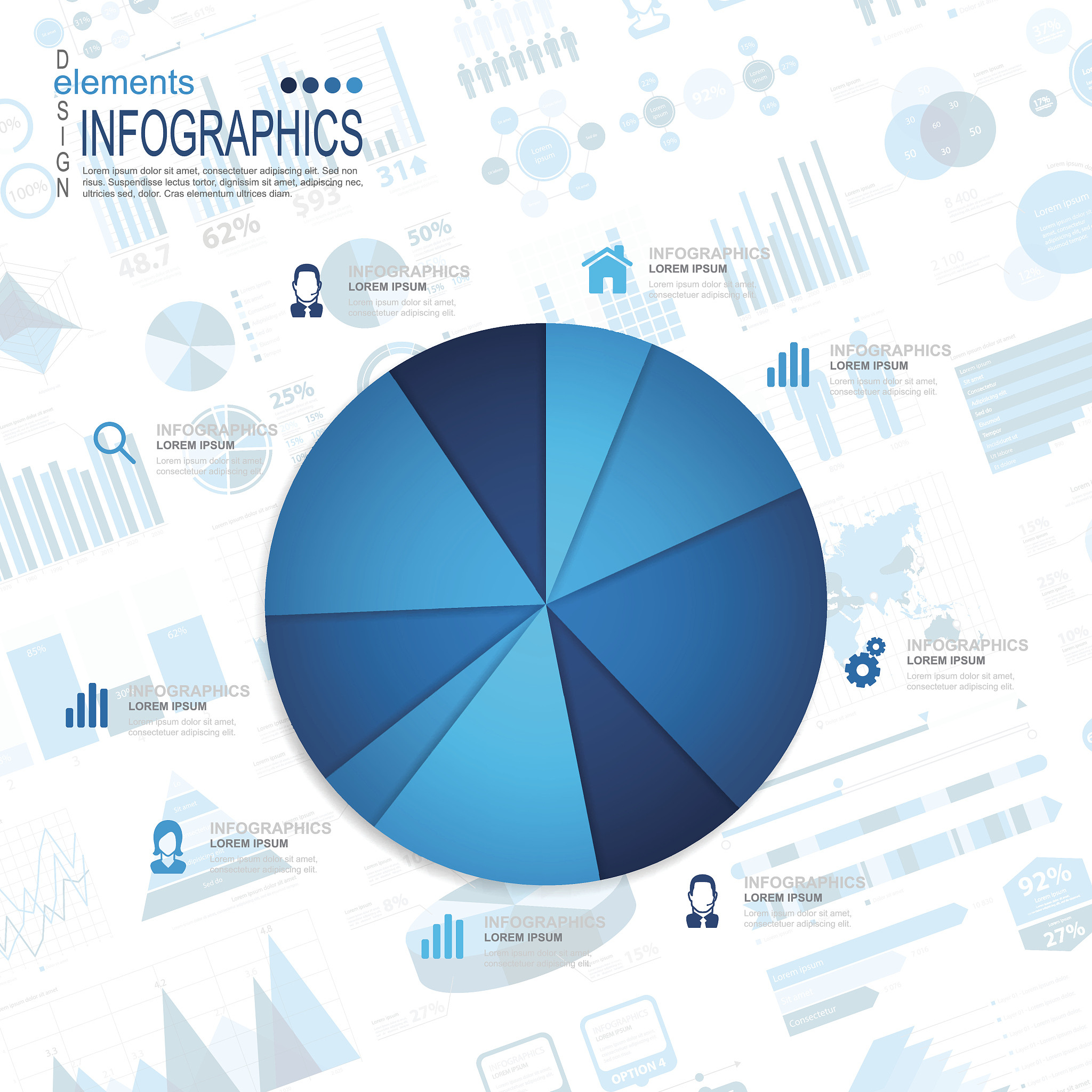 蓝色吊环式数量统计：共计34个