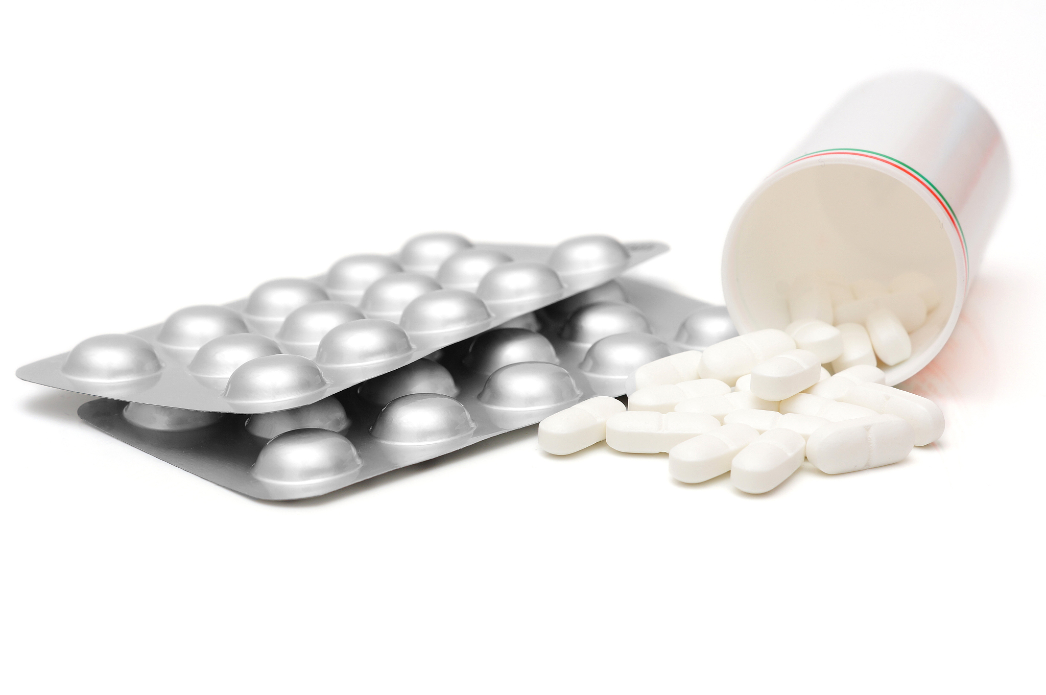 concept of addiction with drugs, pills,blisters and bottle