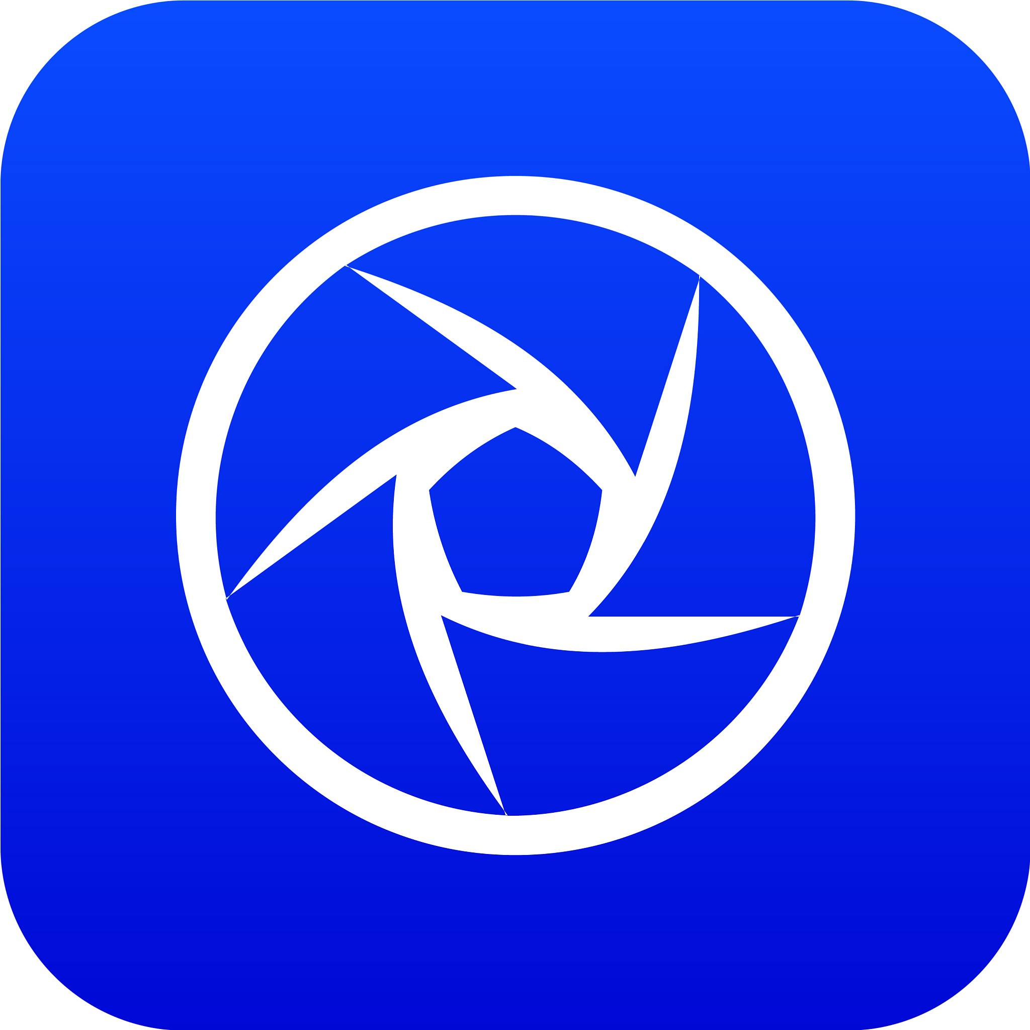 video objective icon digital blue