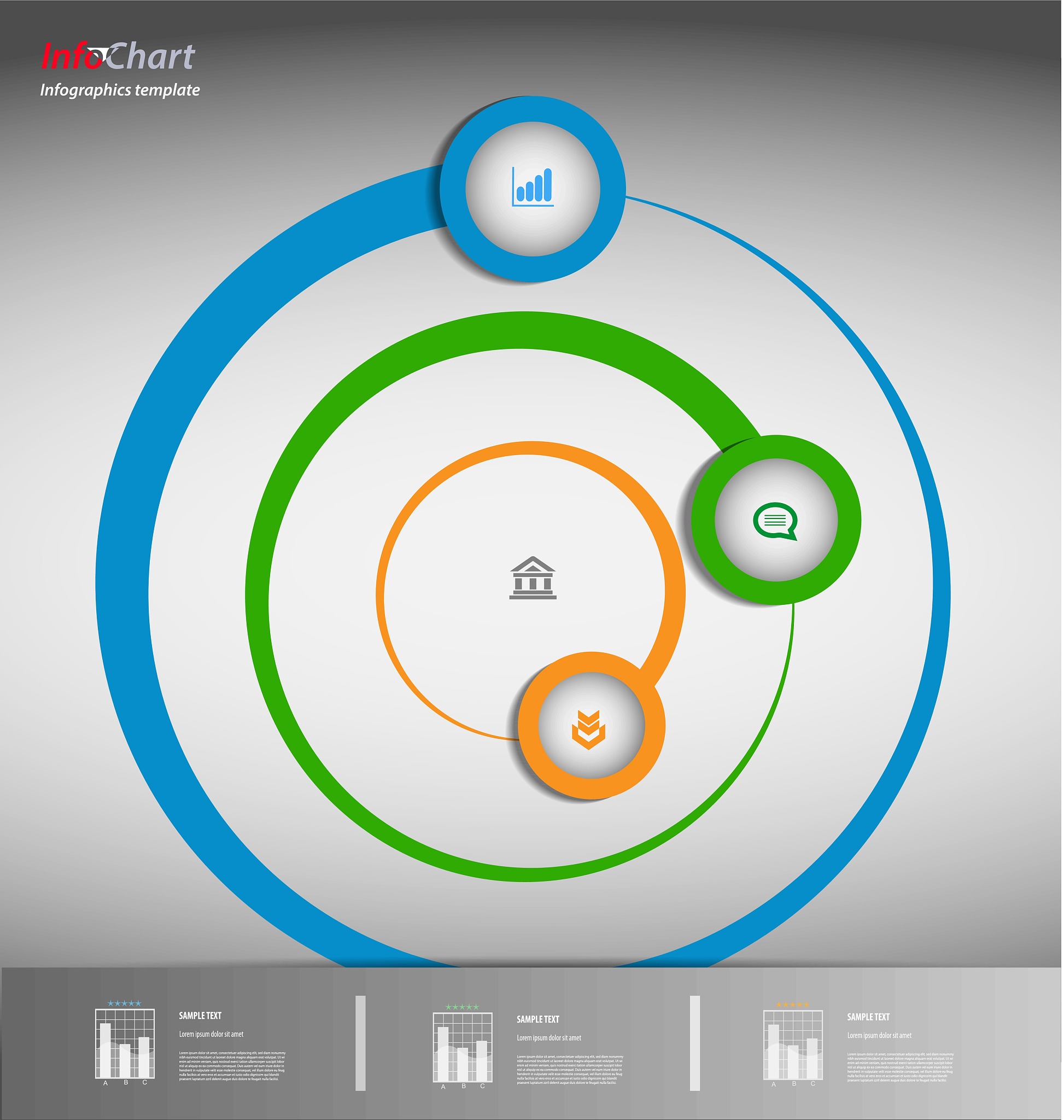 minimal infographics template easily to be customized