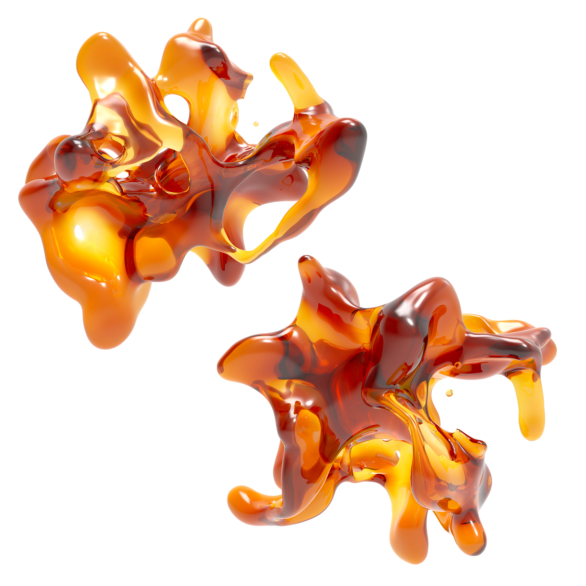 3d abstract liquid splash