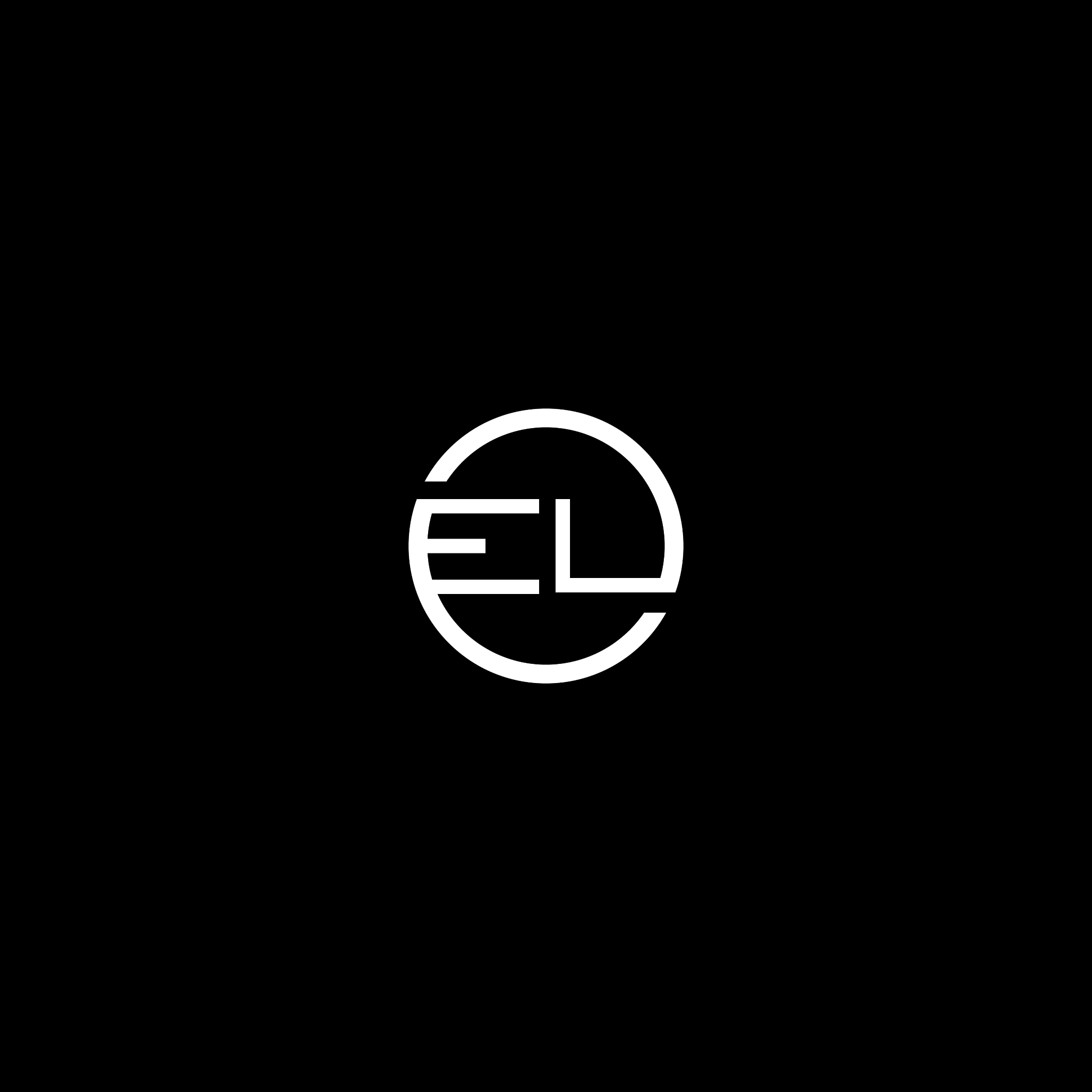 initial letter el or le logo design template