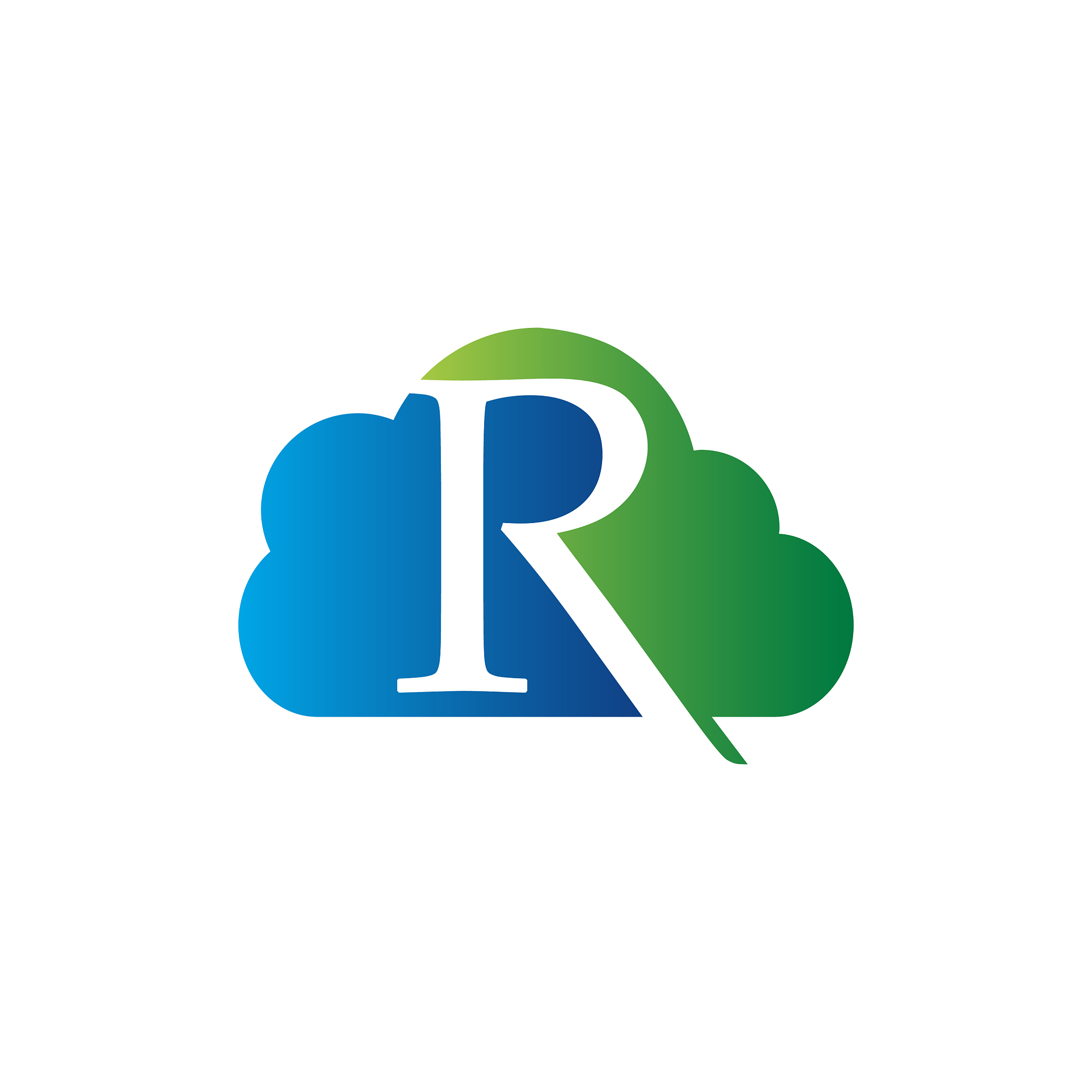 cloud stylish letter logo and icons