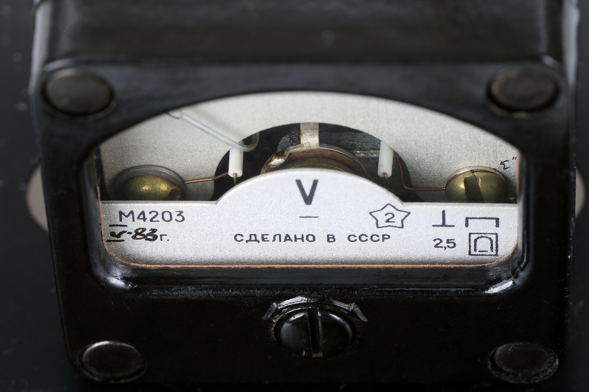 the voltmeter.