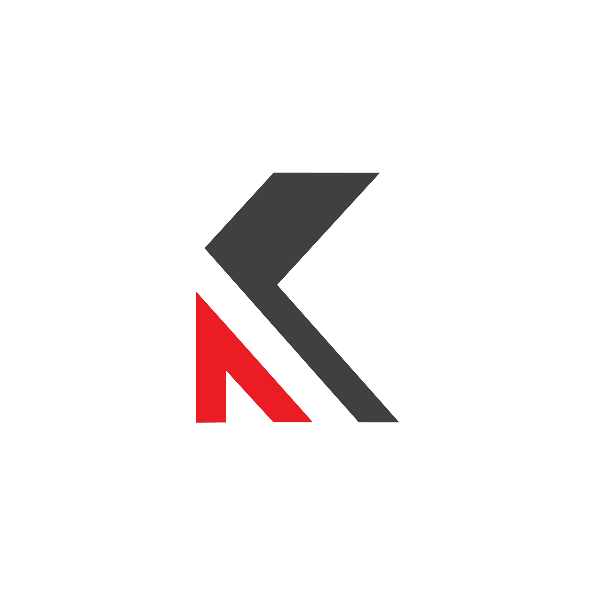 k letter logo design template