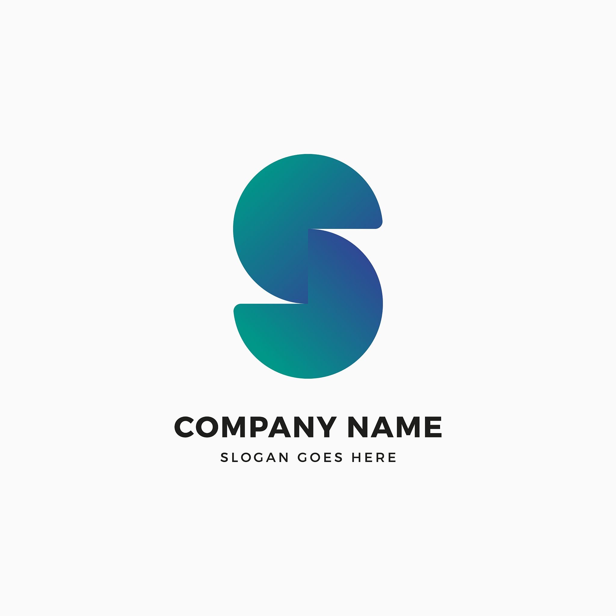 s letter gradients logo design template