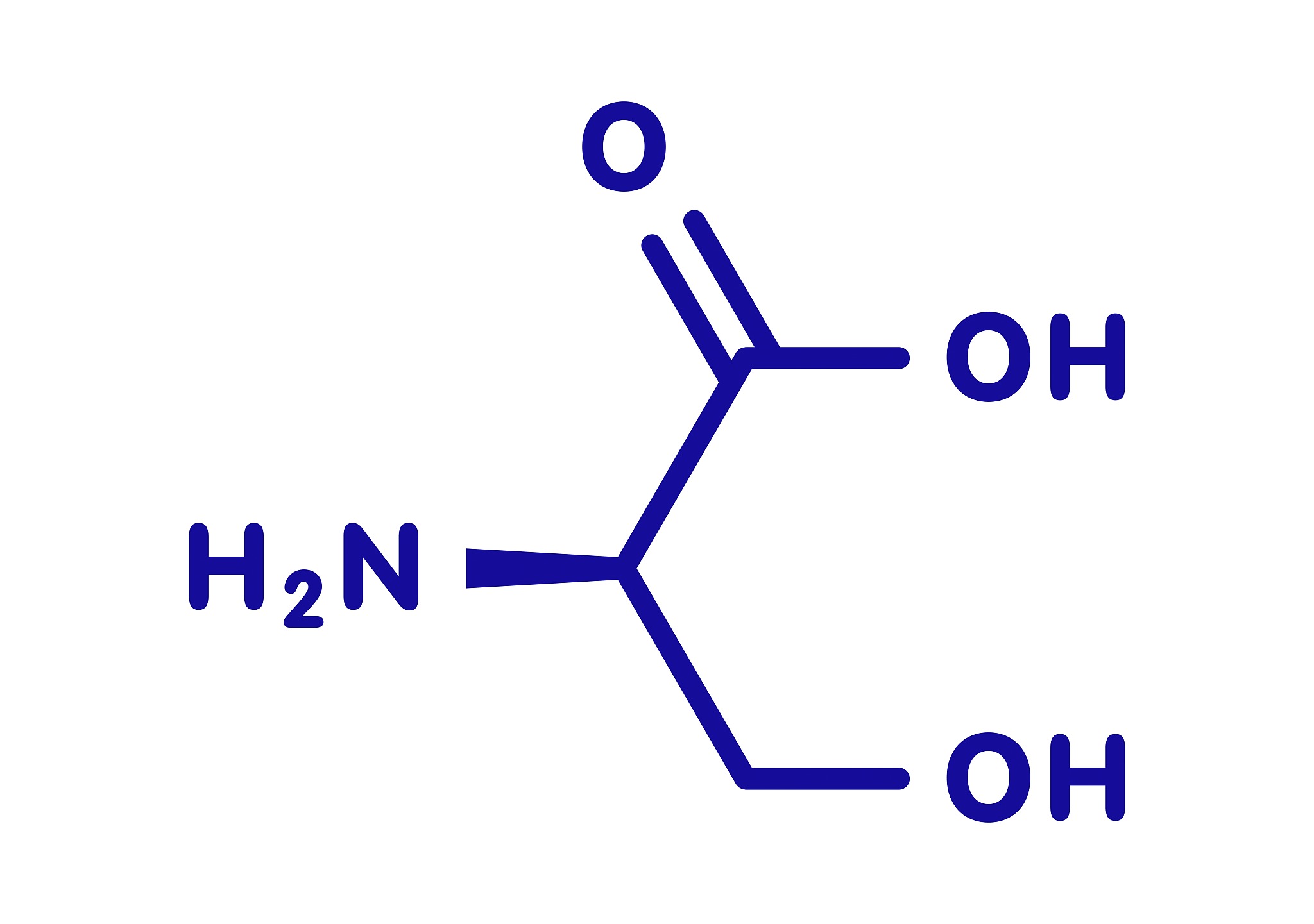 d-serine amino acid molecule, illustration