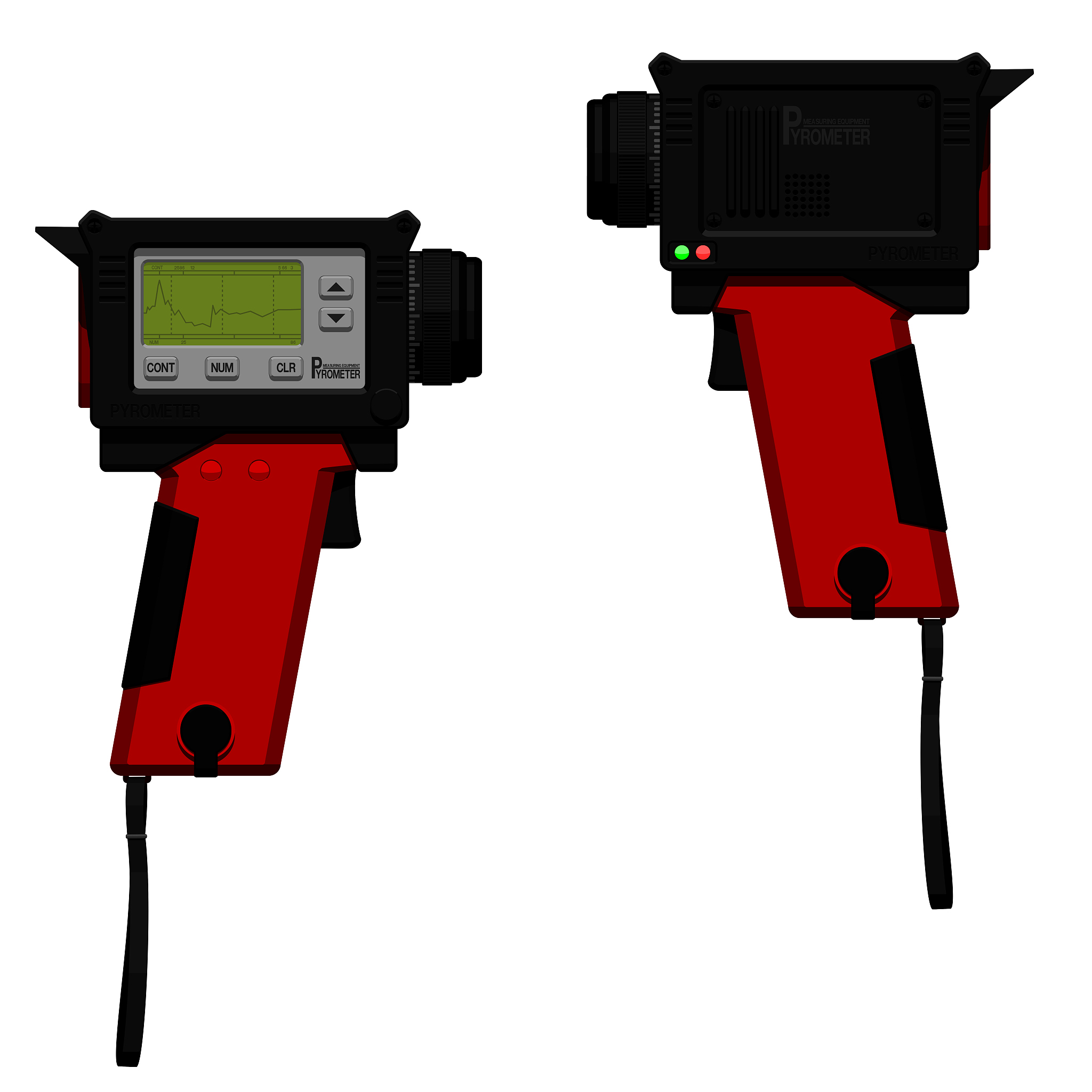 isolated pyrometer on white background