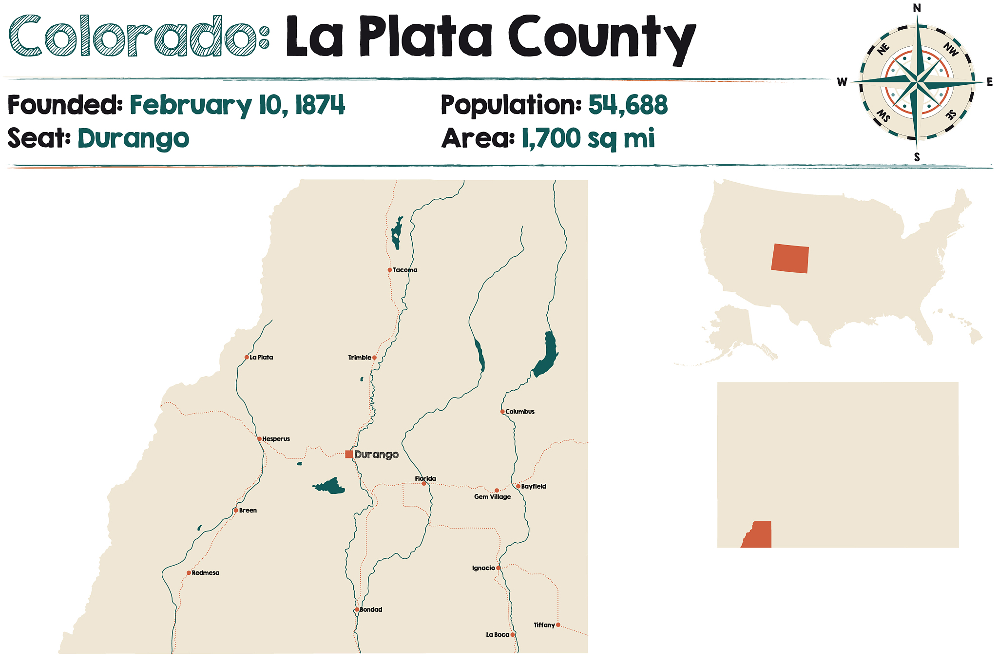 map la plata county in colorado