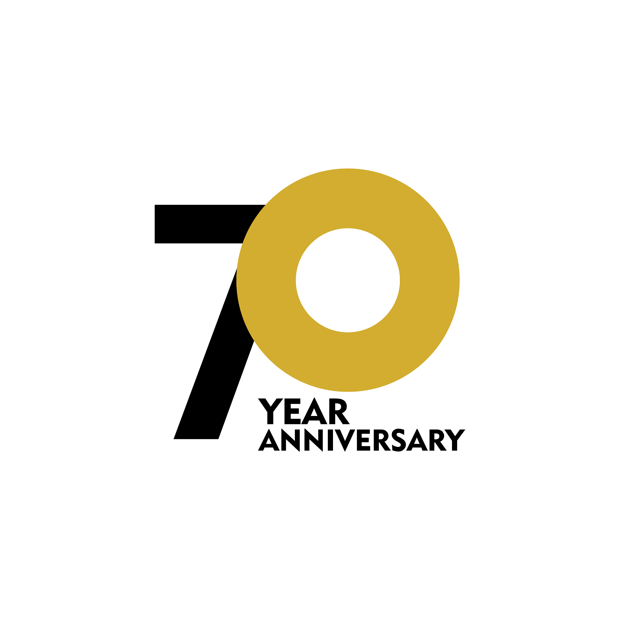 70 year anniversary template design