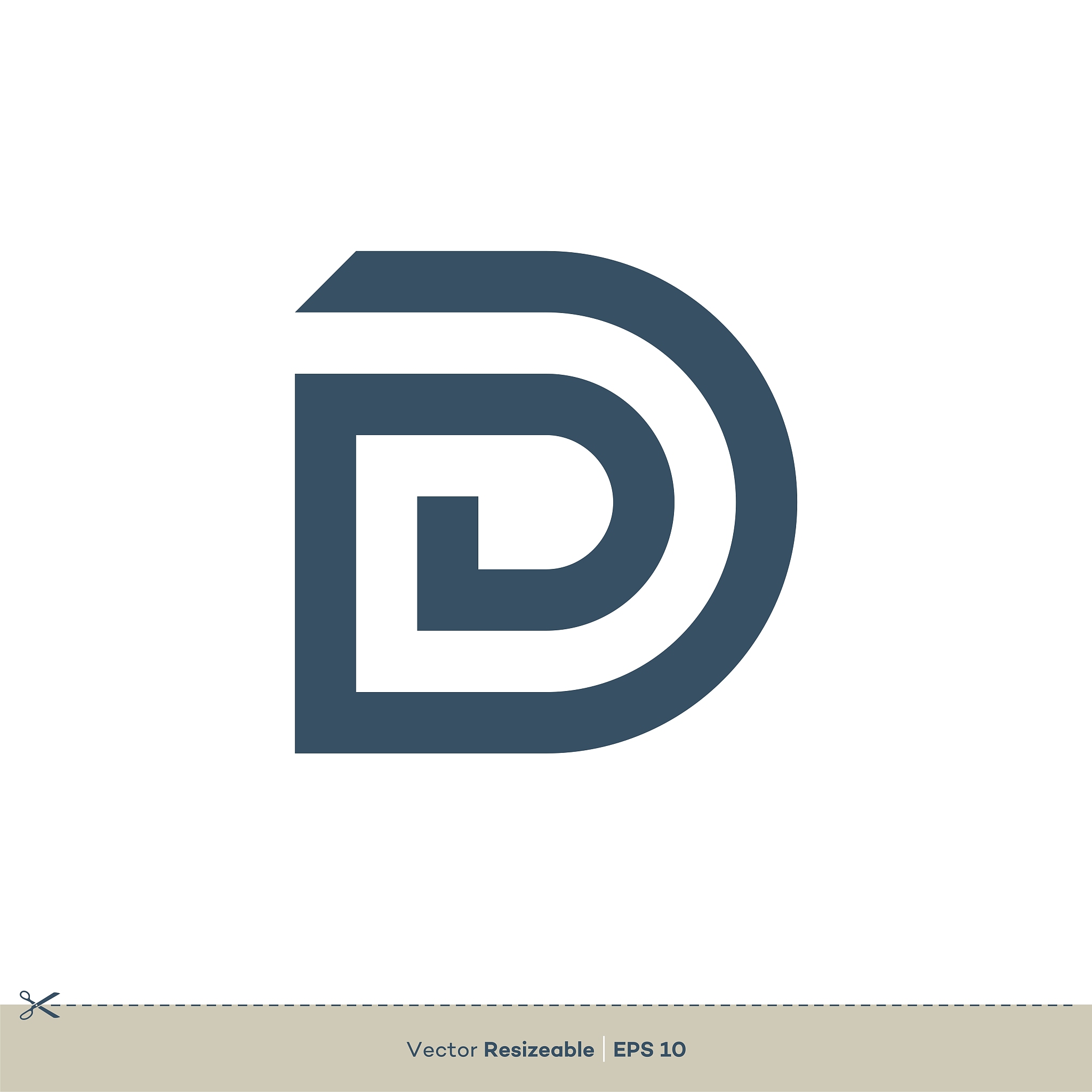 d letter logo template illustration design. vector eps 10.