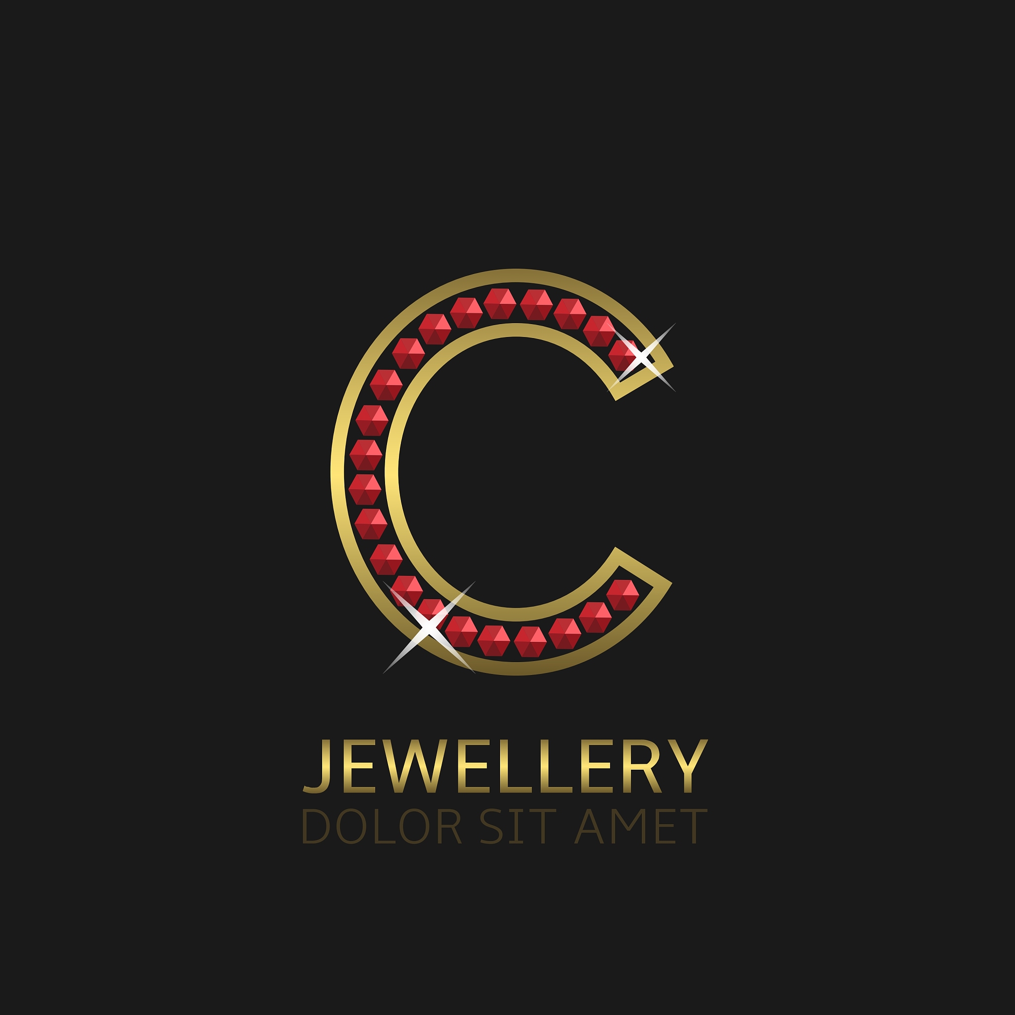 golden letter c