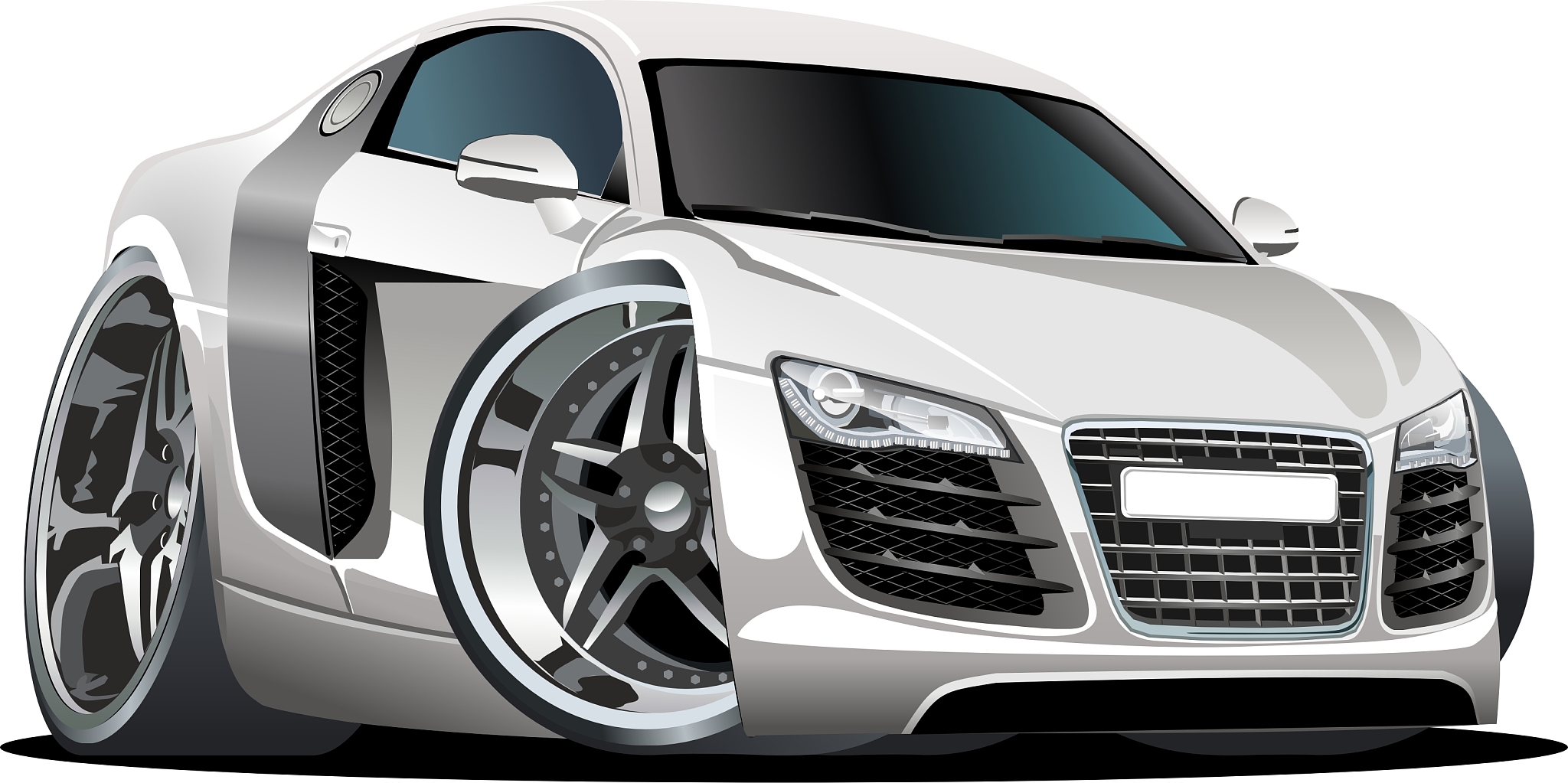 modern cartoon car
