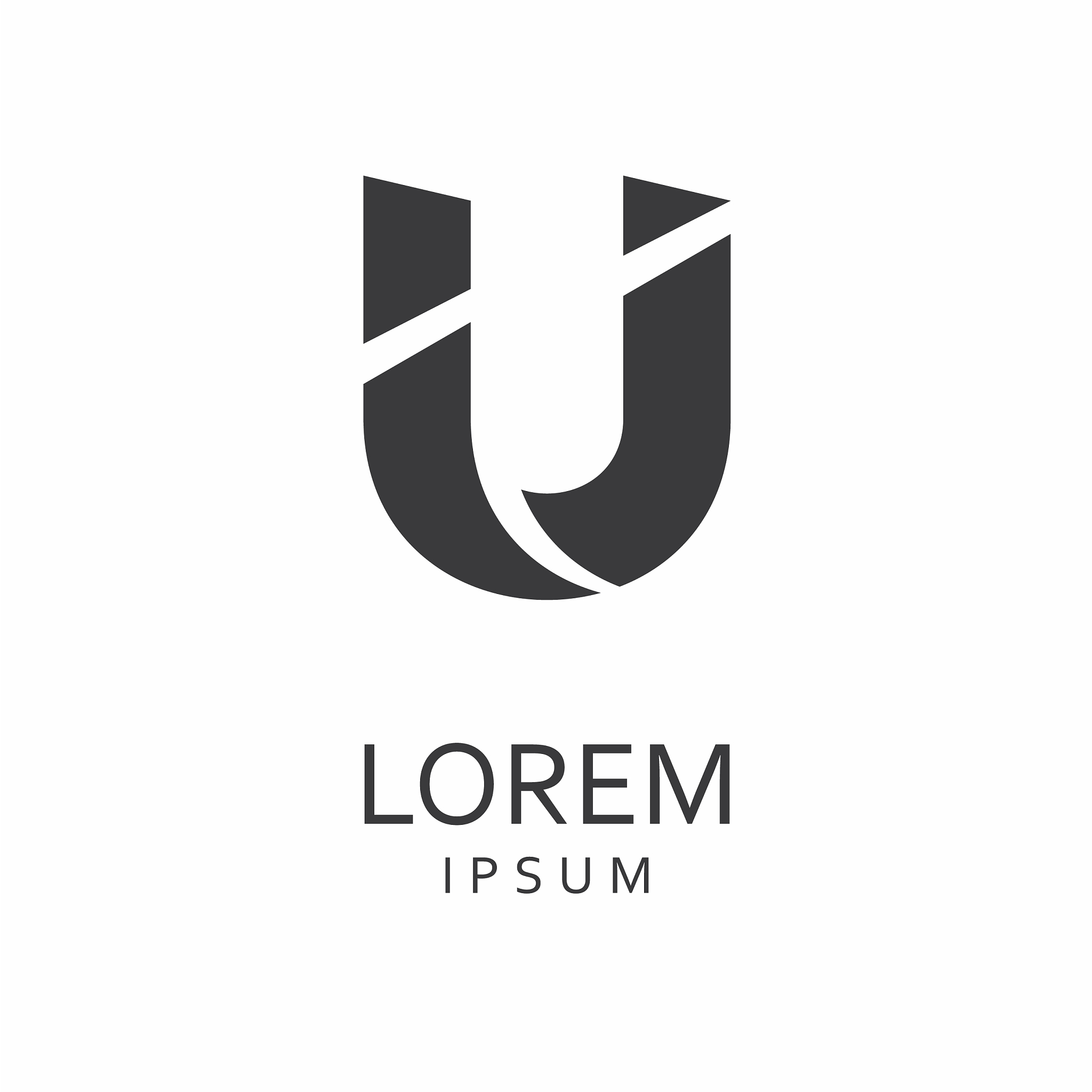 u letter logo icon
