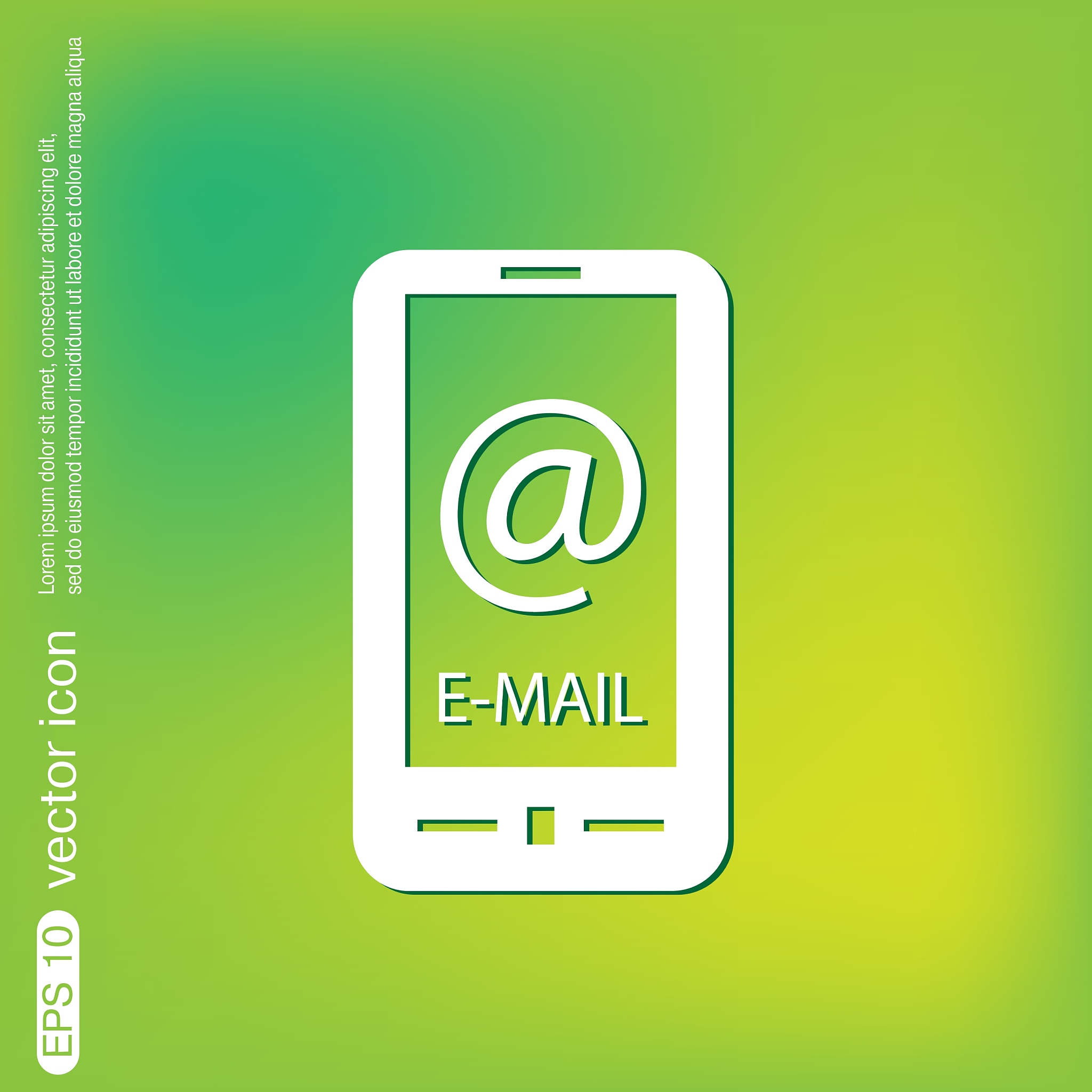 smartphone with the symbol mail