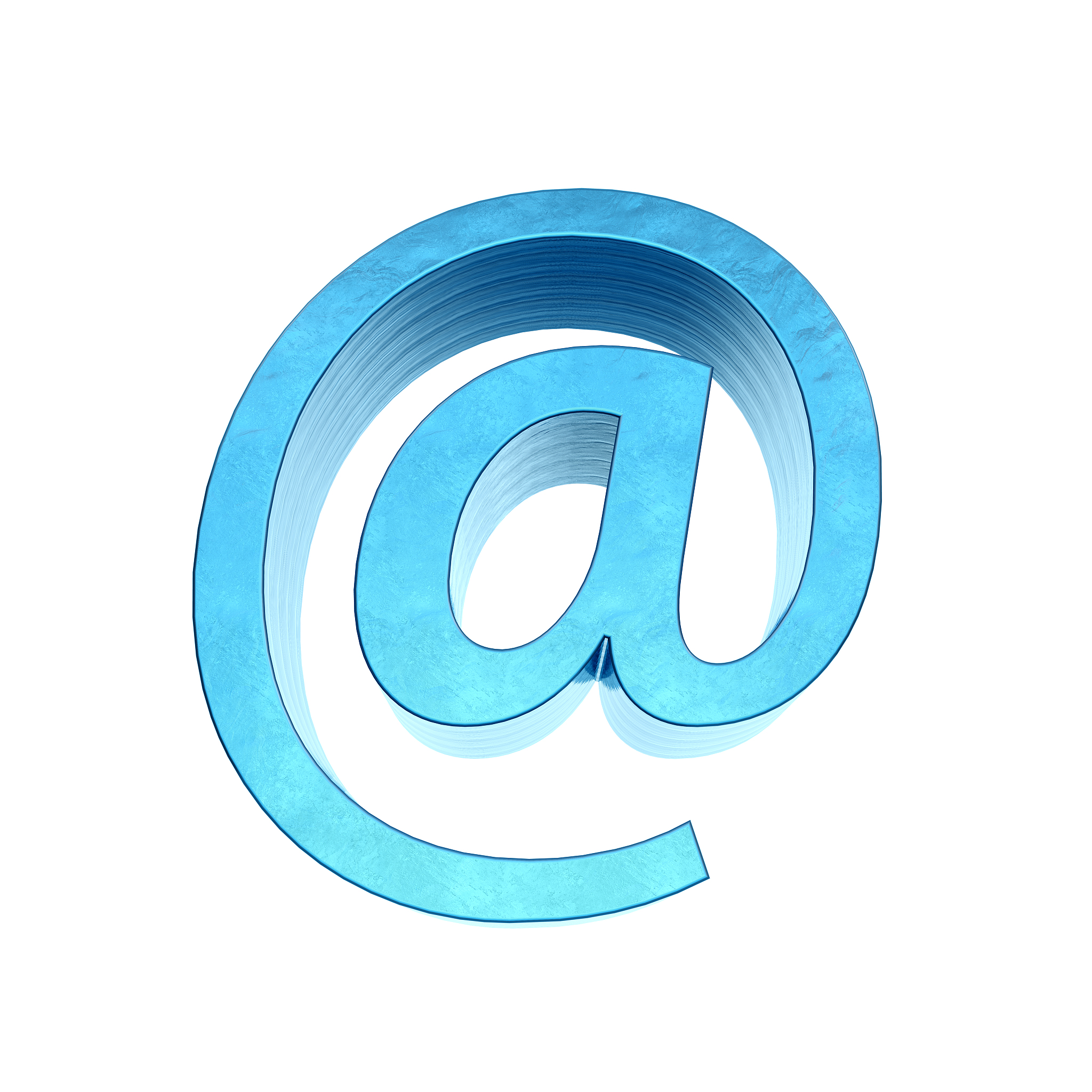 metallic email symbol, 3d rendering