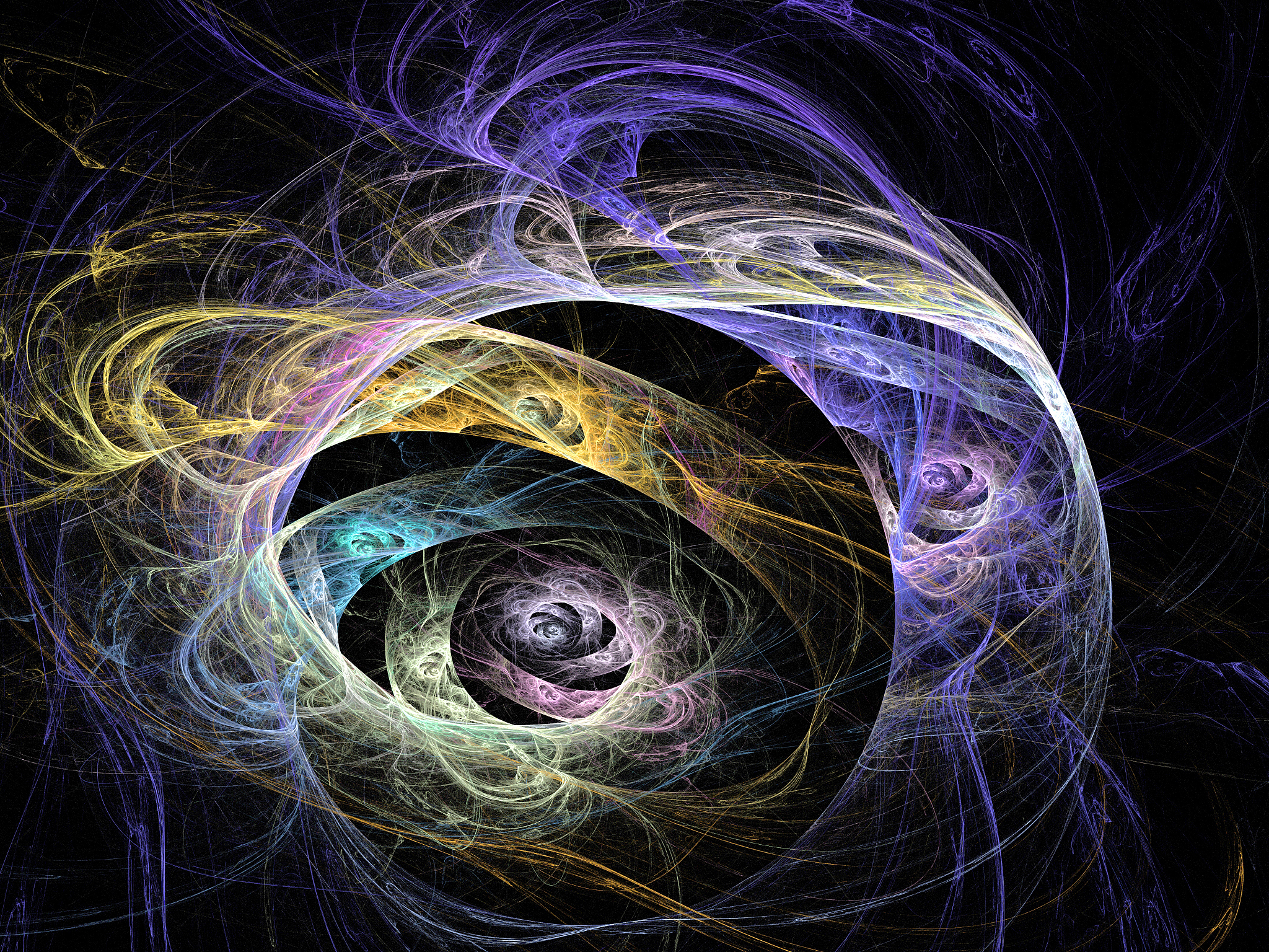 abstract illustration of a fractal pattern on black background