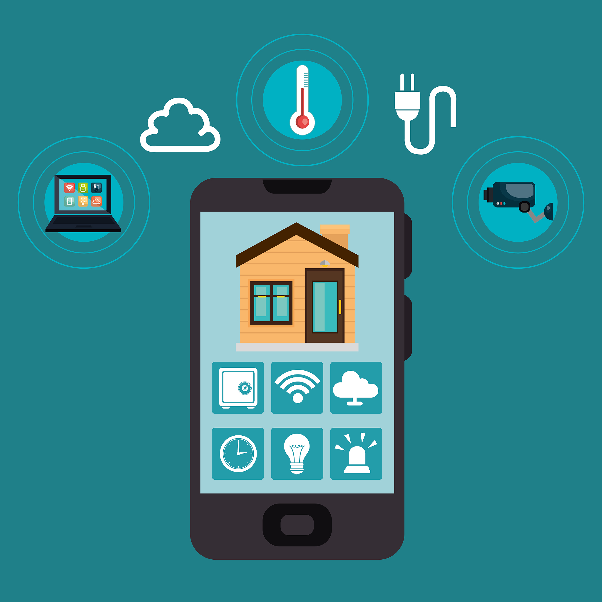 smartphone controlling smart home