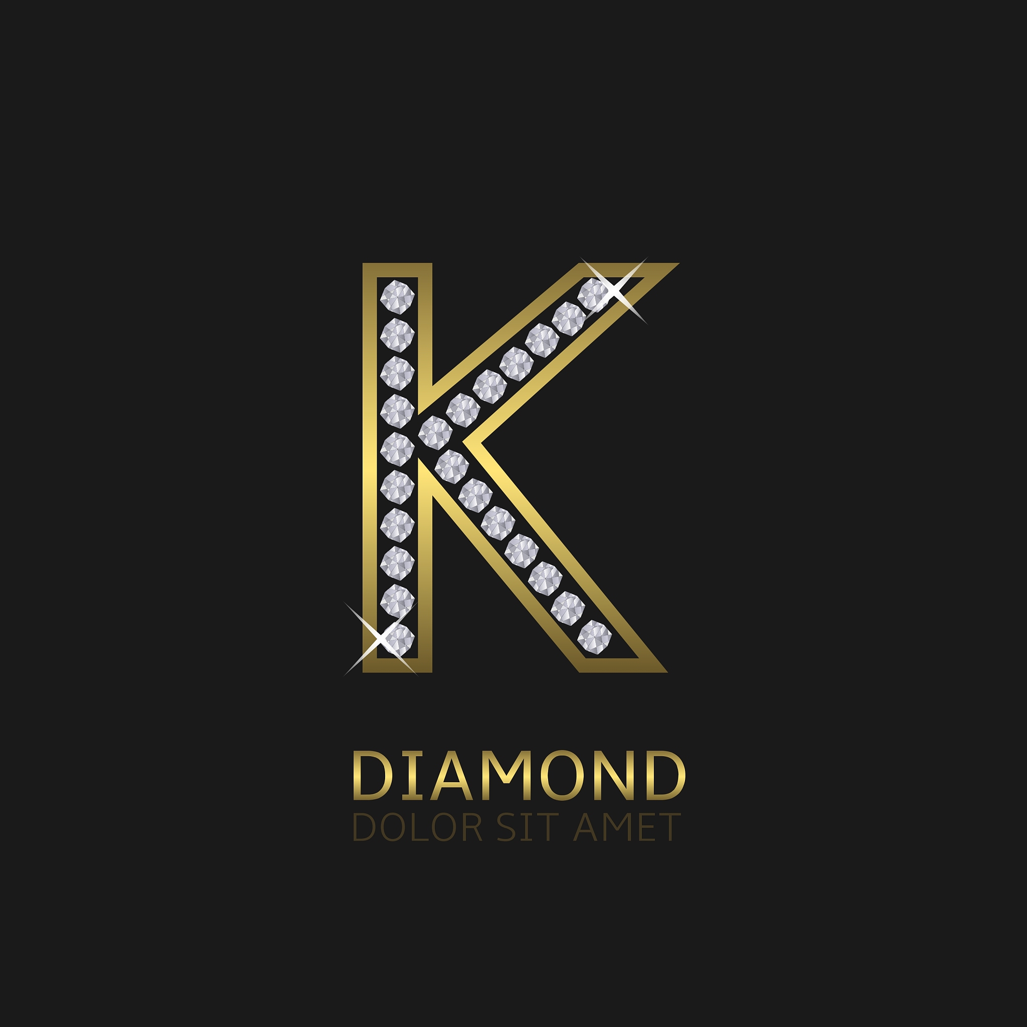 golden letter k