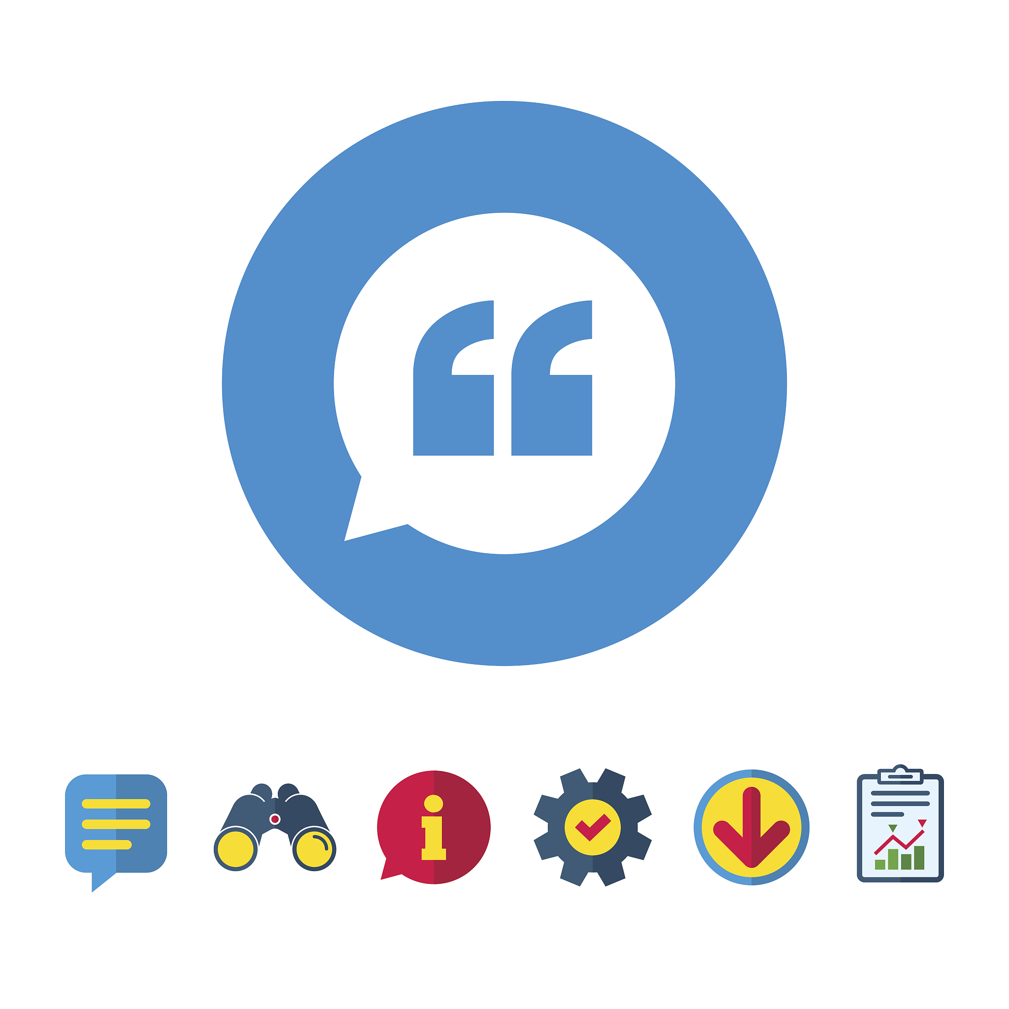 quote sign icon. quotation mark symbol.