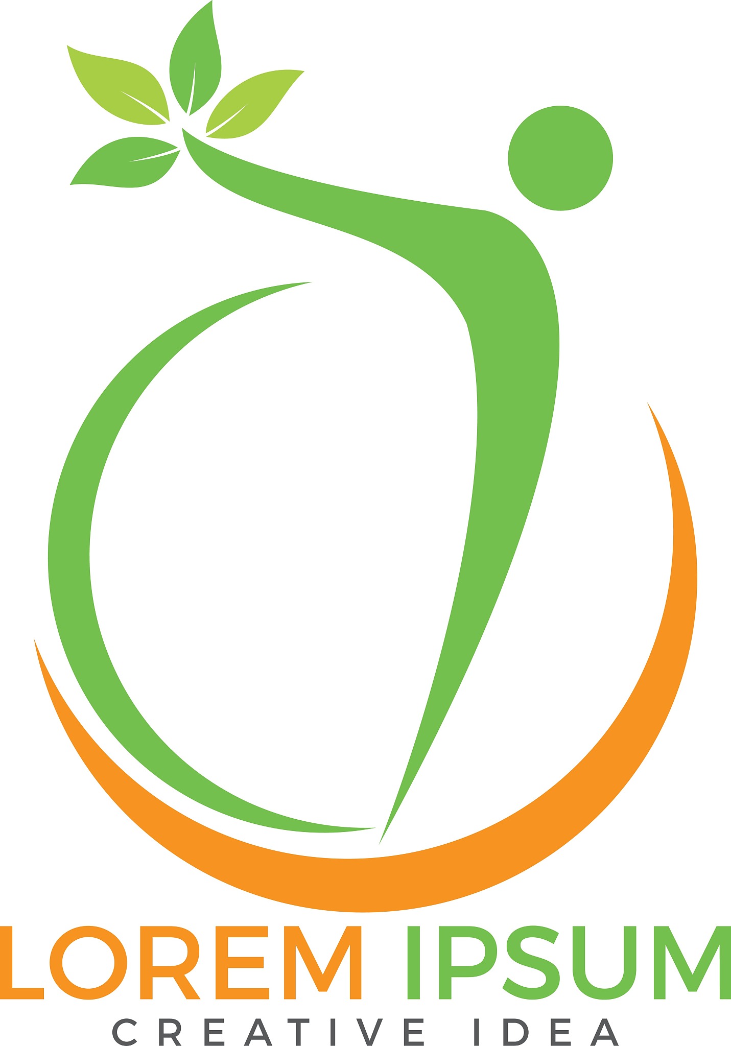 human character logo sign health care logo sign.