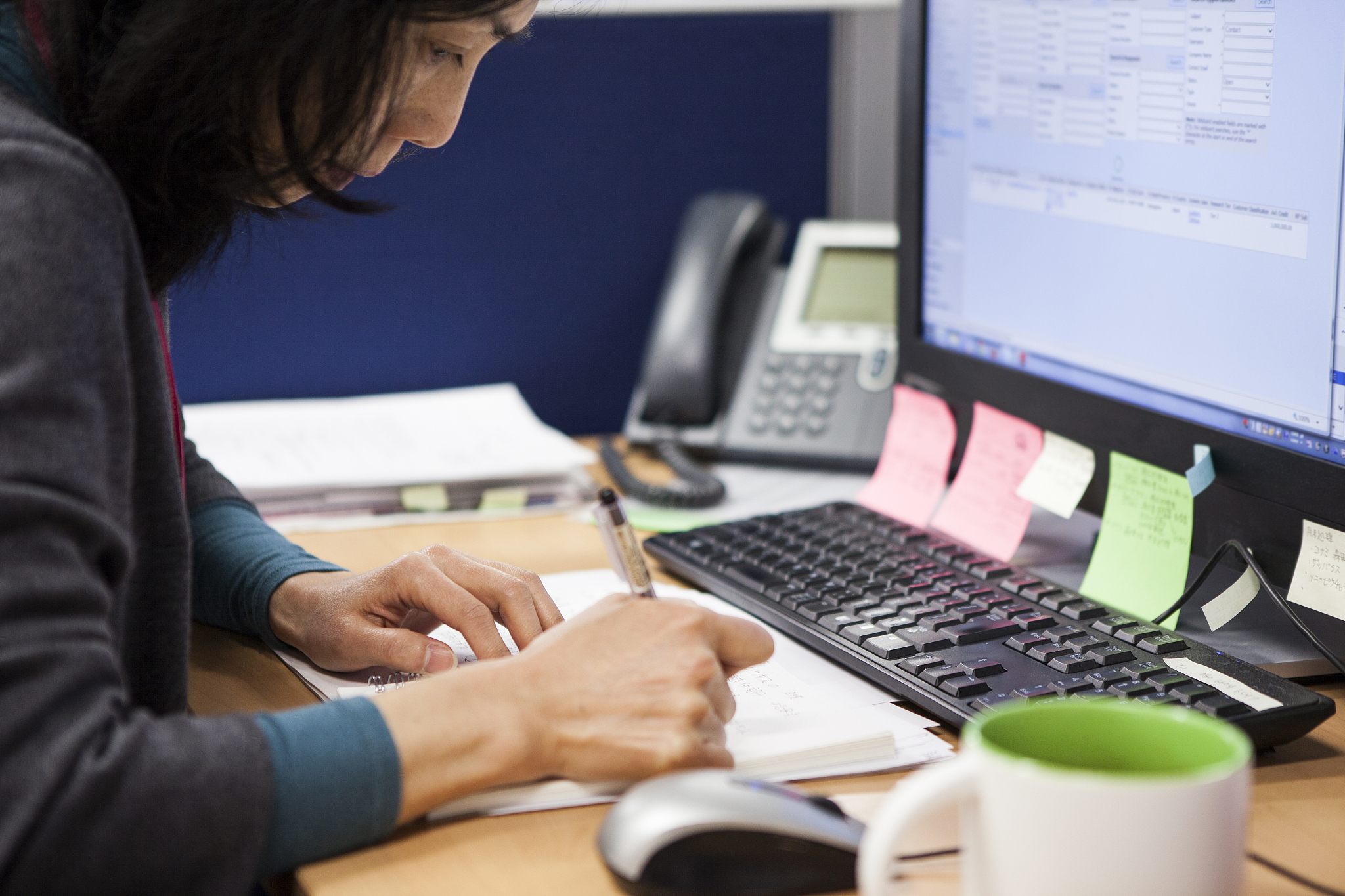 businesswoman working on the desk in office