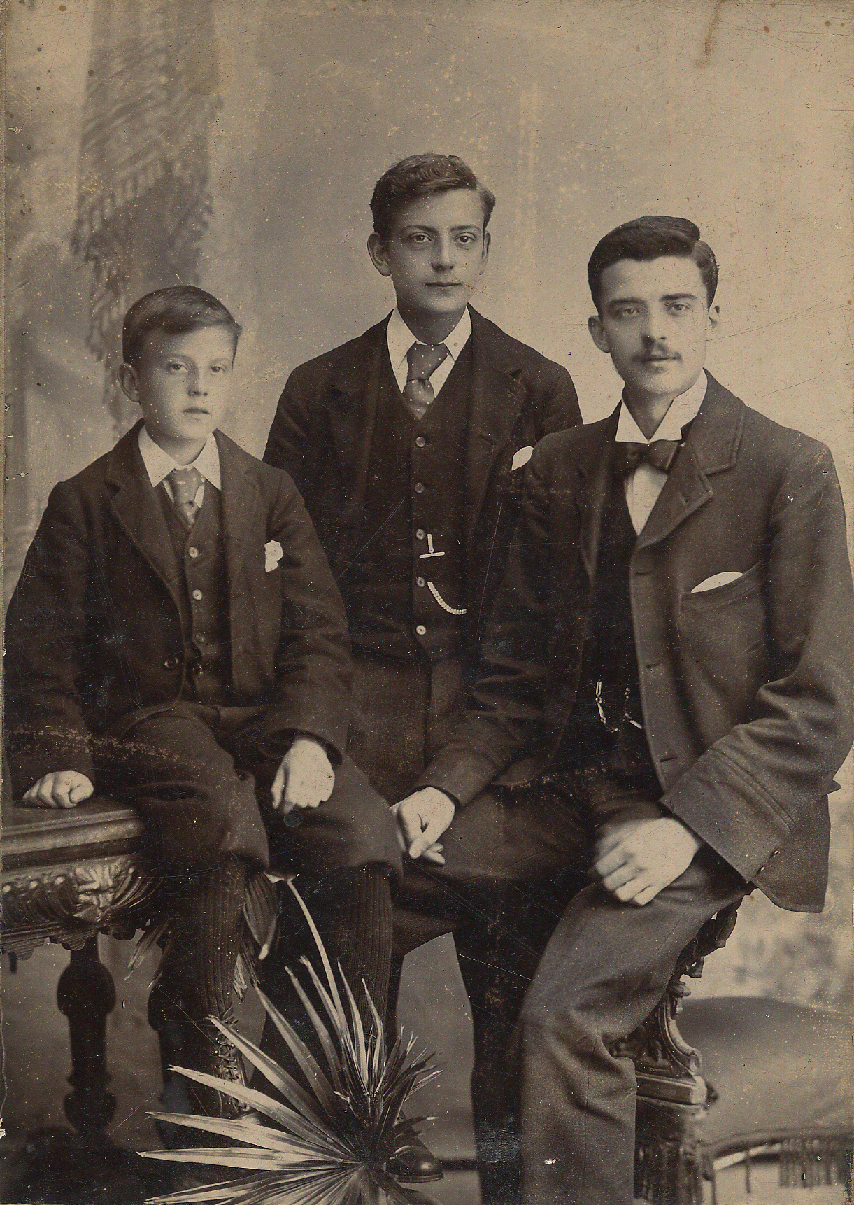 victorian gentleman three brothers portrait