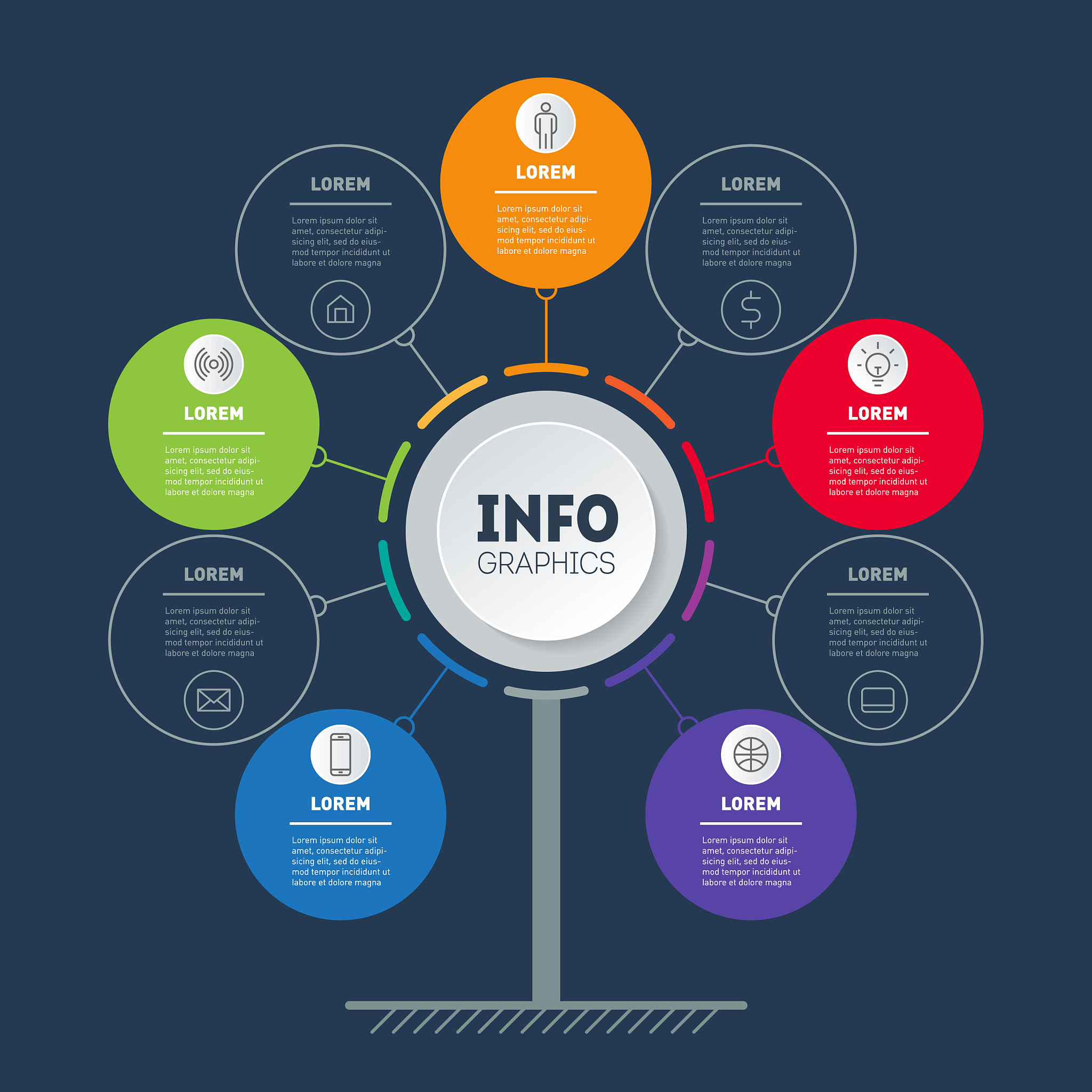 business presentation or infographics concept