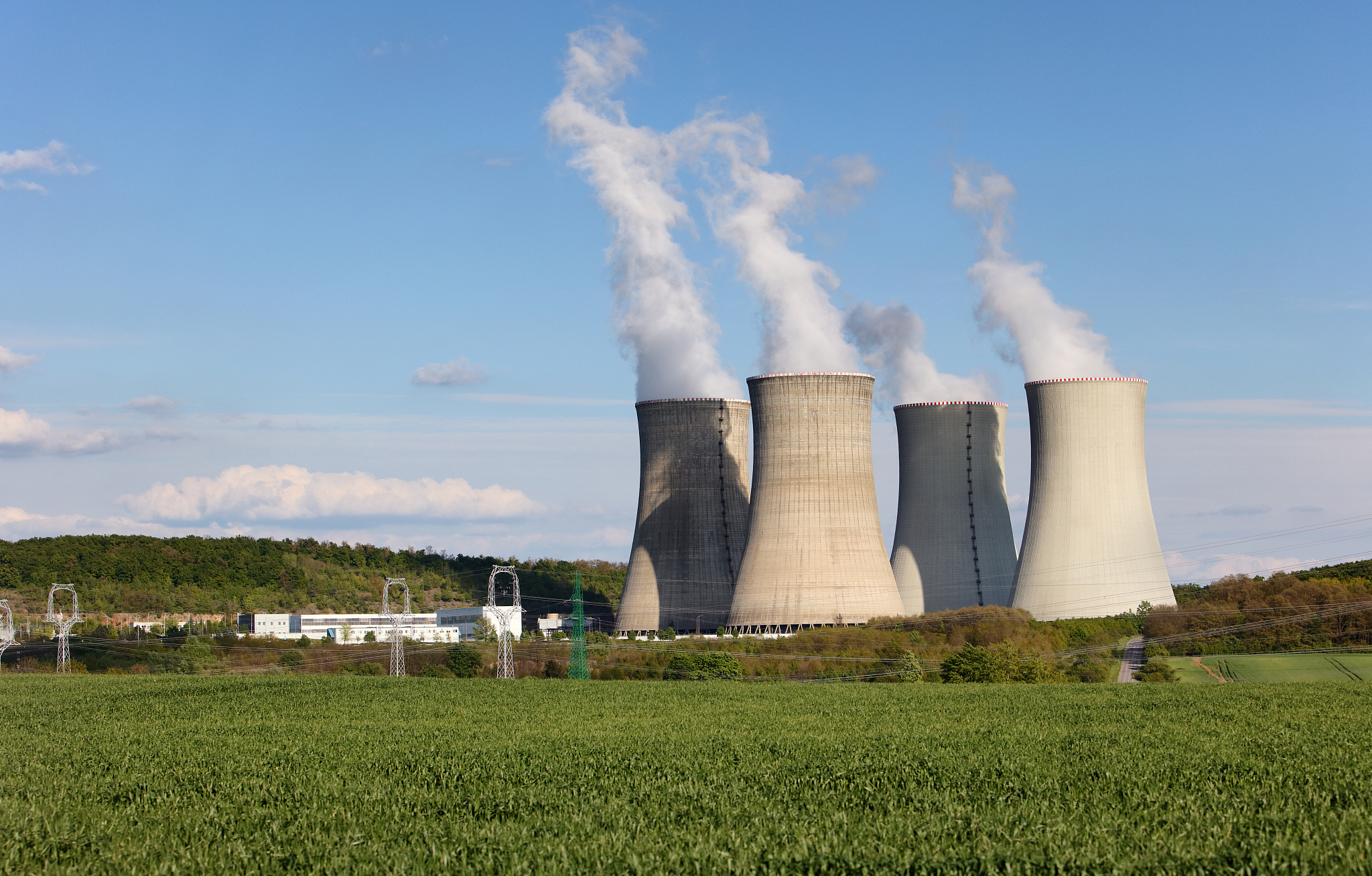cooling towers of nuclear atomic power plant