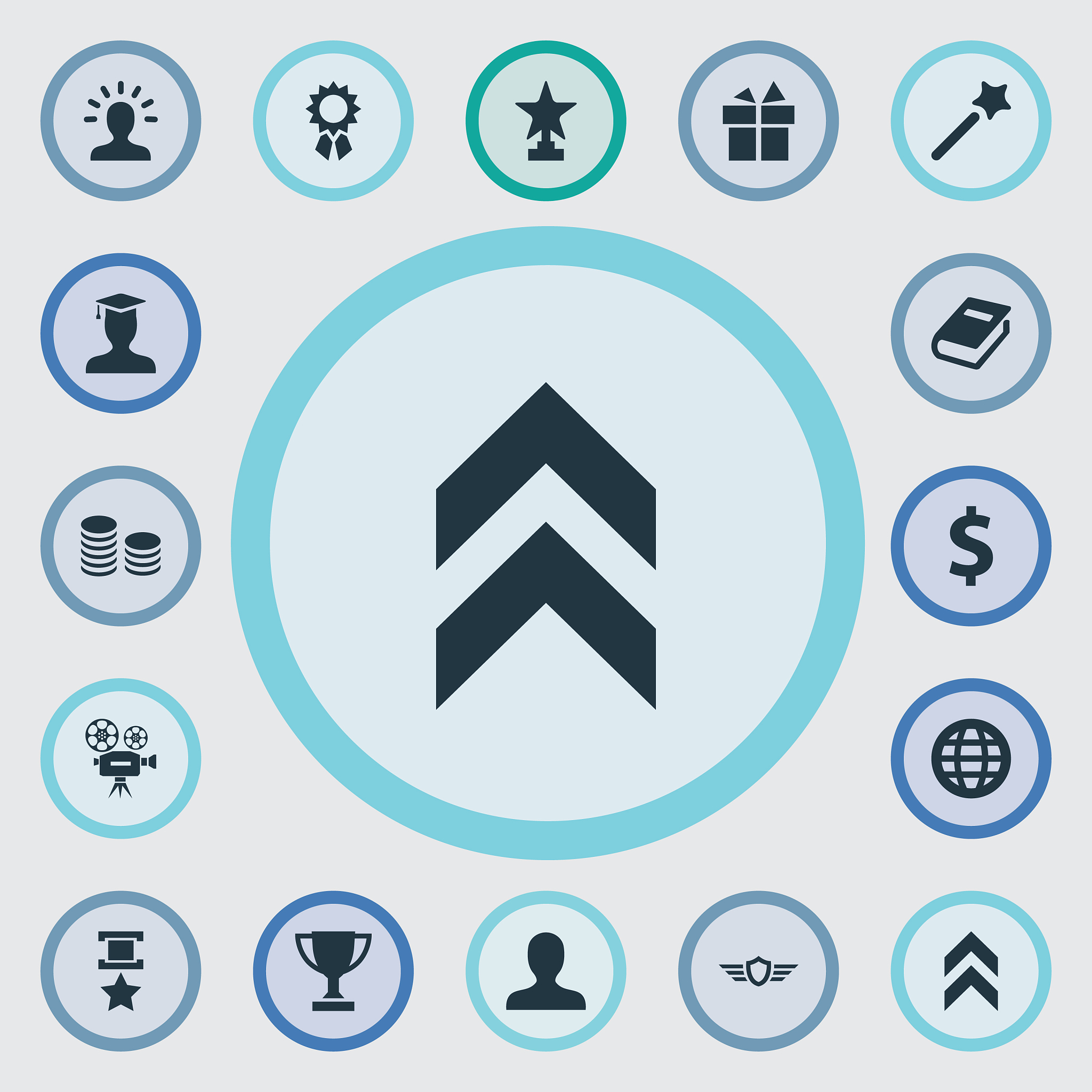 set of simple awards icons