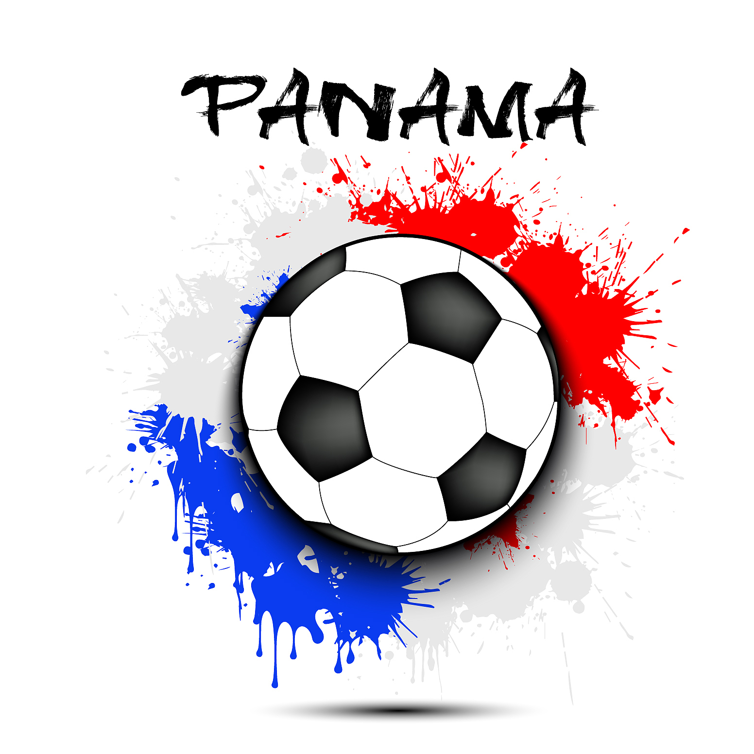 soccer ball and panama flag