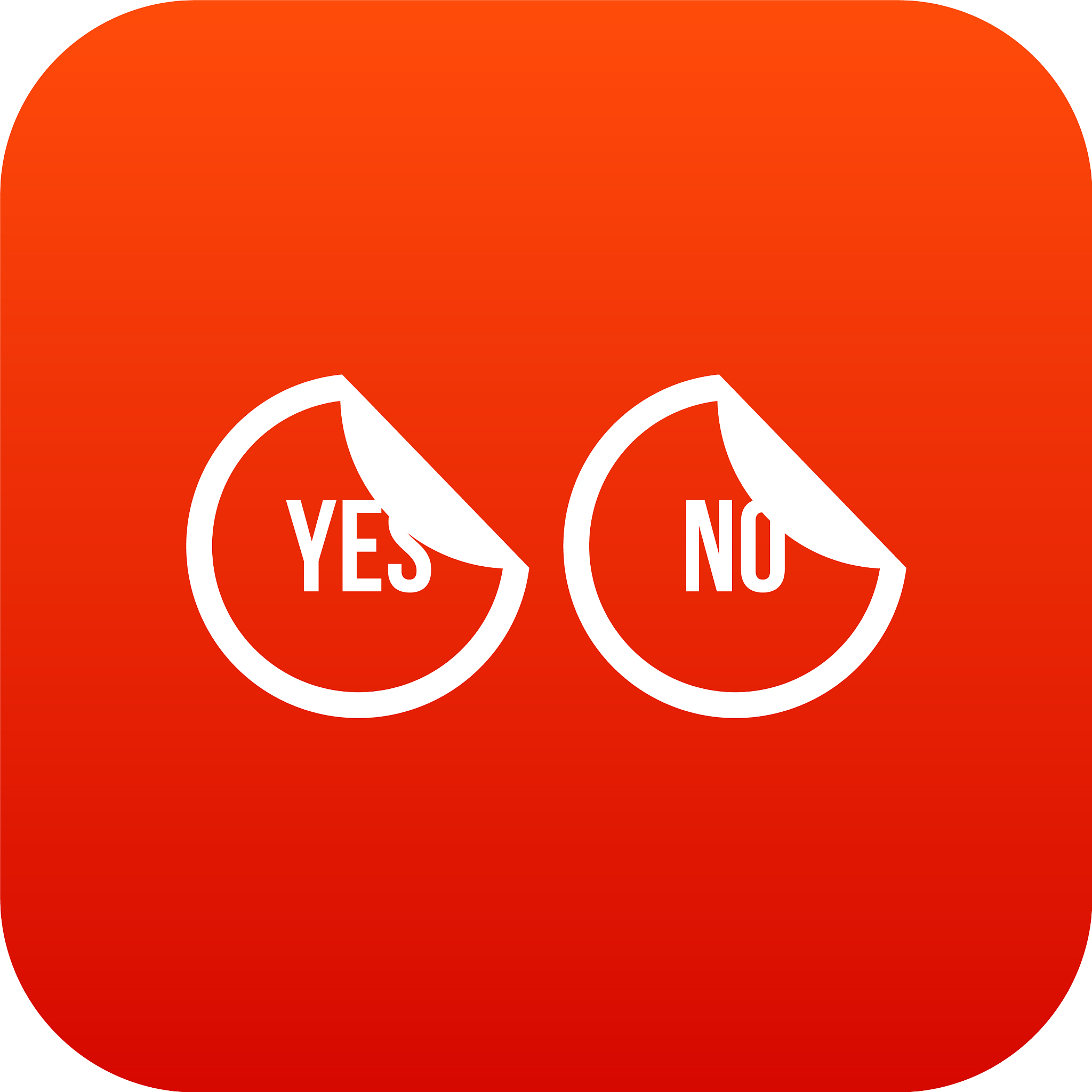 yes and no buttons icon digital red