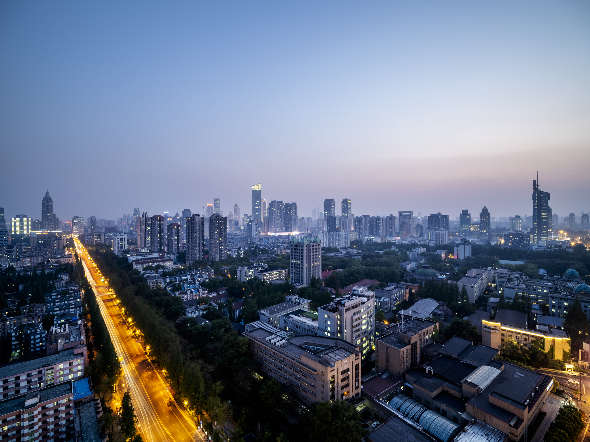 nanjing downtown skyline