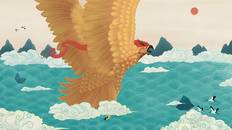 精卫填海故事：小鸟精卫不畏艰难填海的传说