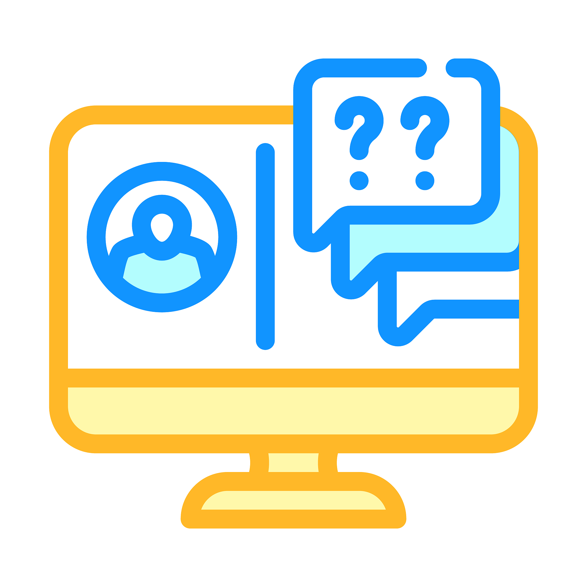 online communication teacher with pupils color icon vector illus