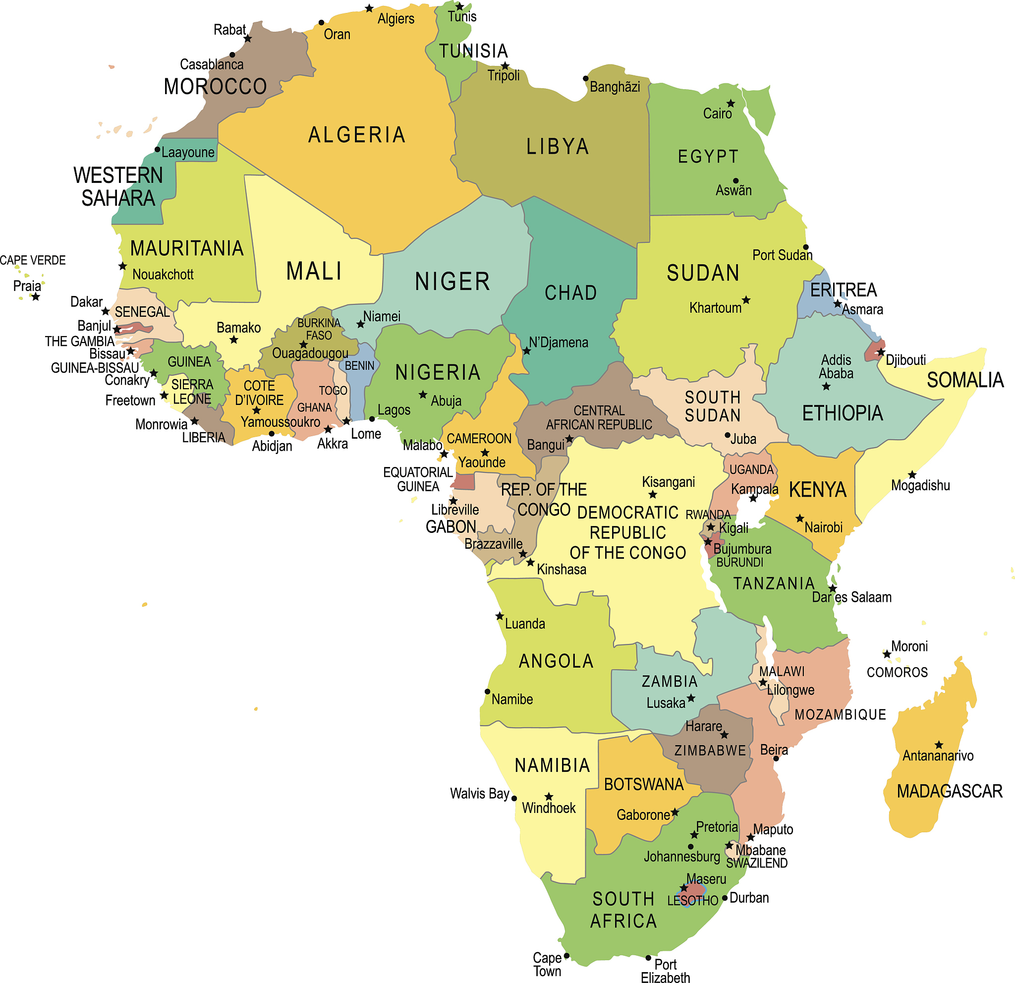 map of africa - illustration