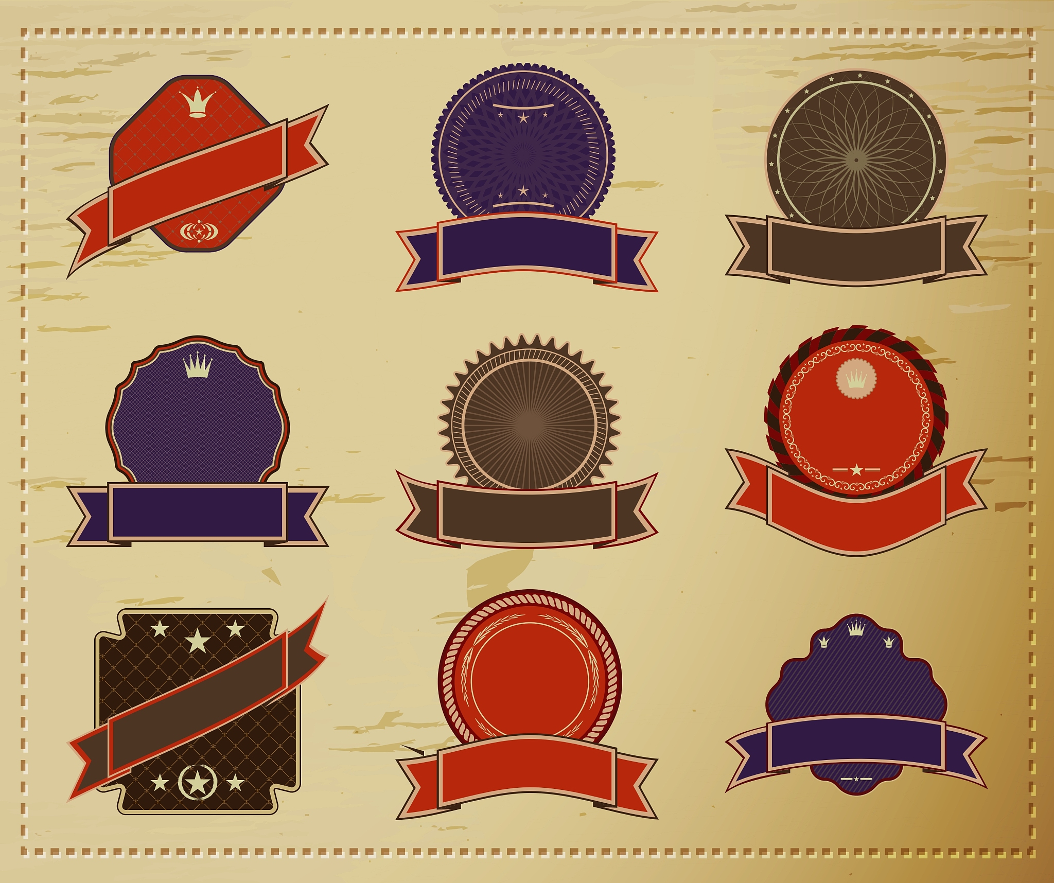 premium quality labels with retro design