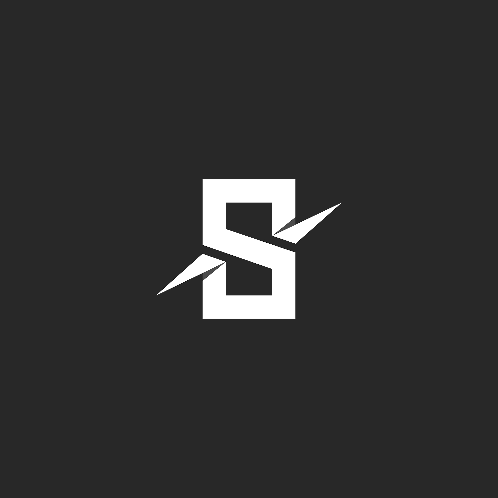 letter s logo paper material design style